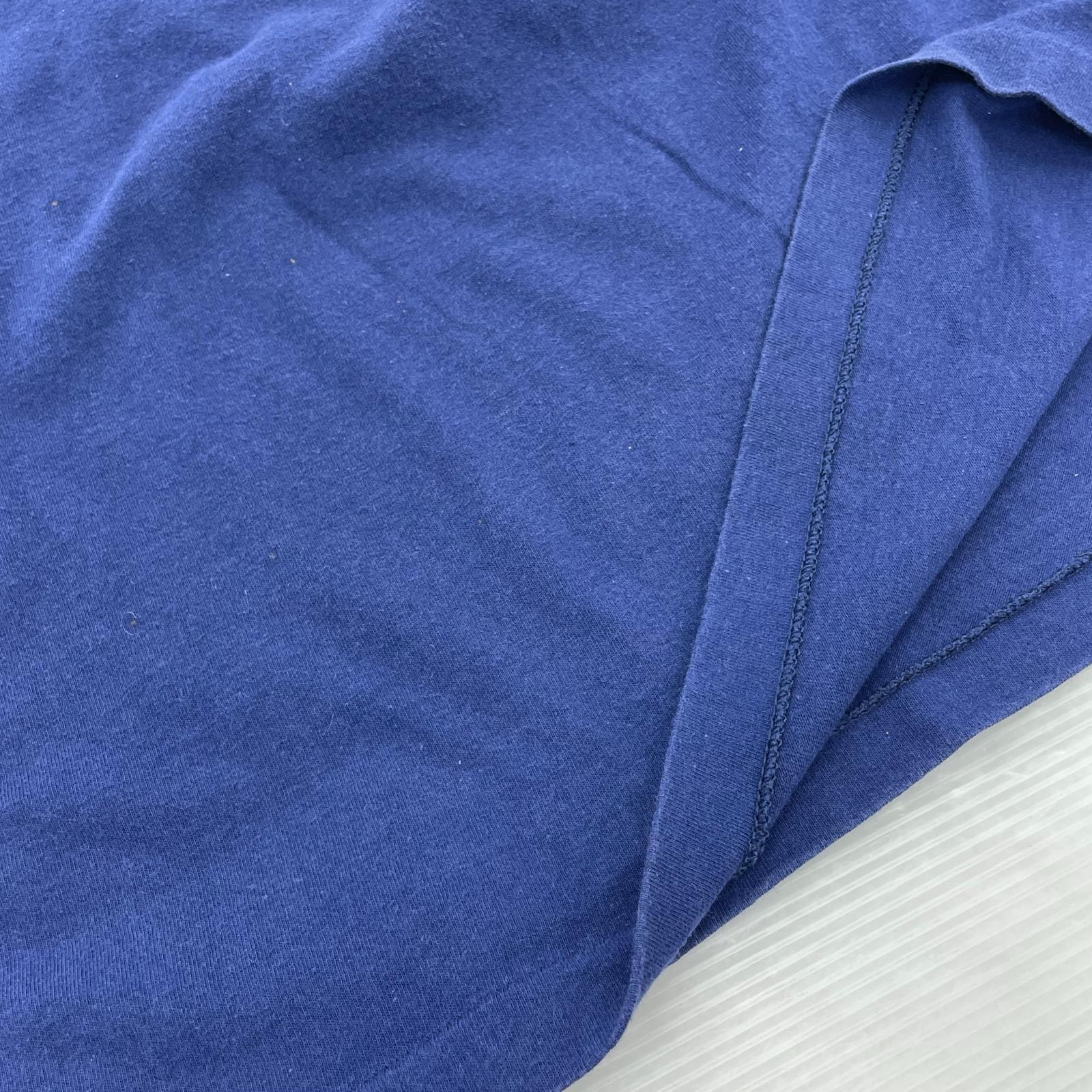 半袖Tシャツ 00s USA製 紺タグ SYロゴ Tシャツ (L) ネイビー×オレンジ L