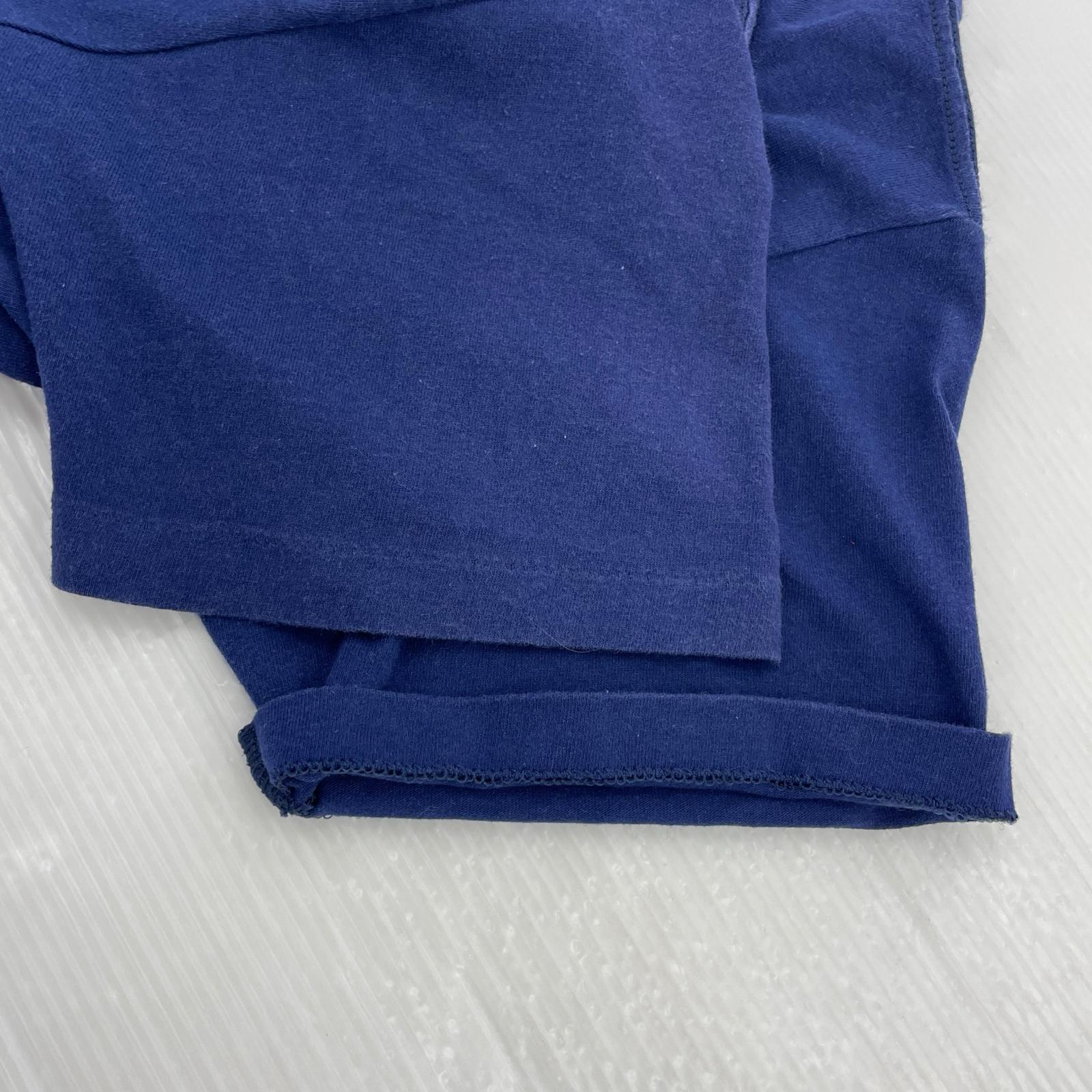 半袖Tシャツ 00s USA製 紺タグ SYロゴ Tシャツ (L) ネイビー×オレンジ L