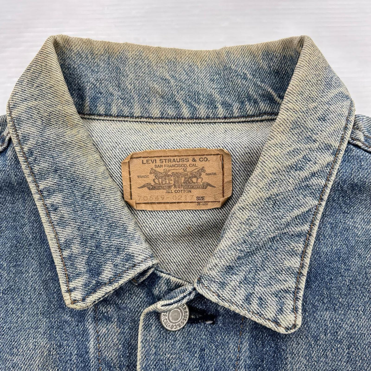 デニムジャケット 80s 70649-0217 オレンジタブ (L) L ブルー