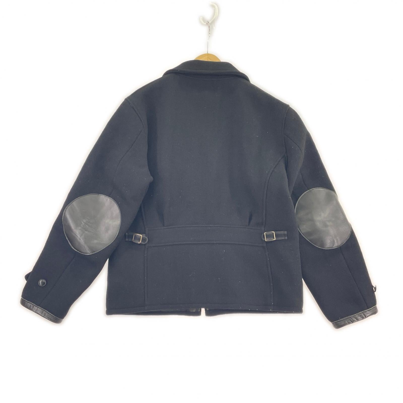 ジャケット Style Eyes エルボーパッチウールジャケット 黒 (40) 黒 40 ブラック