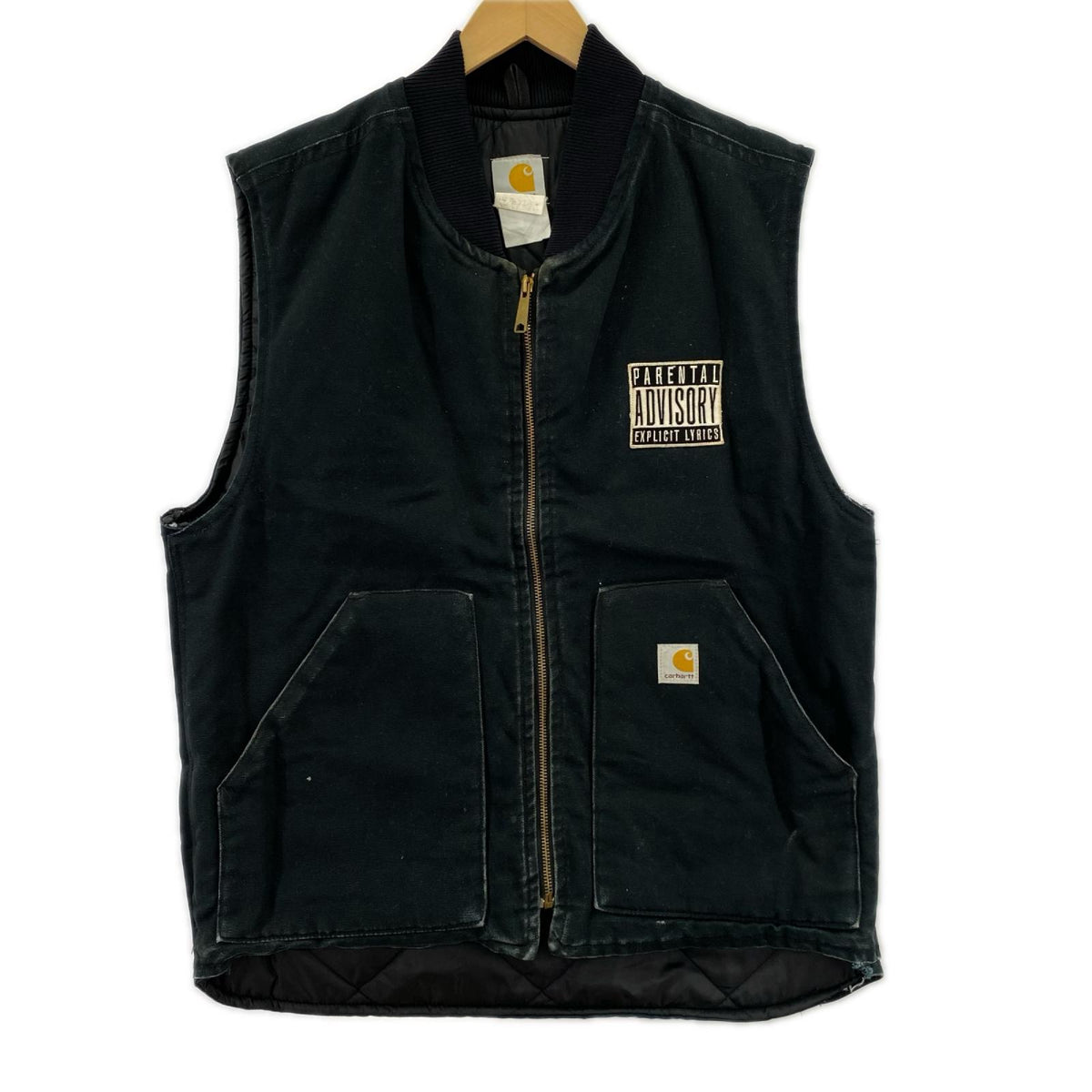 長袖シャツ Duck Vest 黒 リメイク