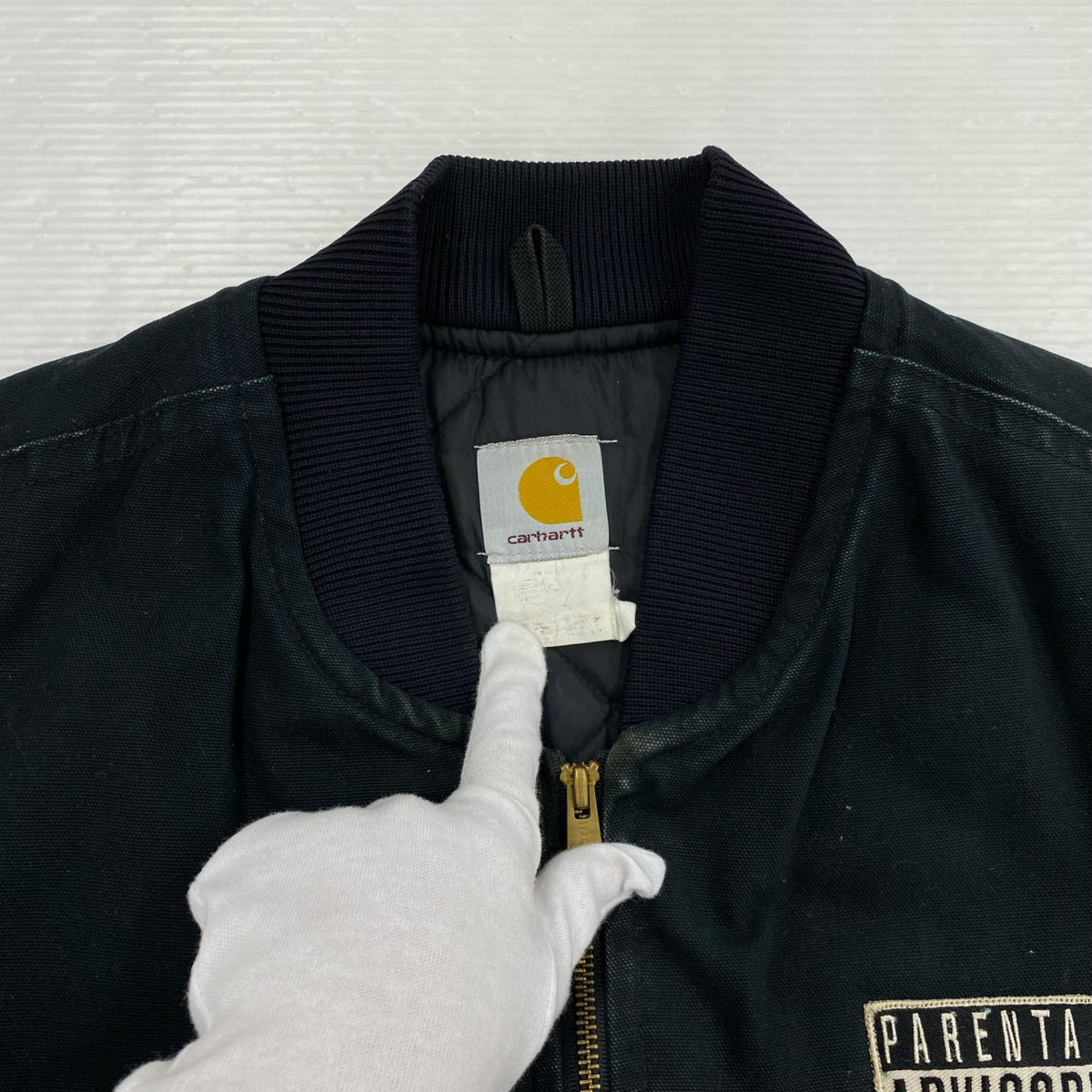 長袖シャツ Duck Vest 黒 リメイク