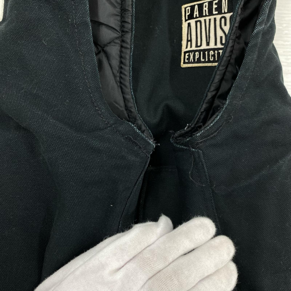 長袖シャツ Duck Vest 黒 リメイク