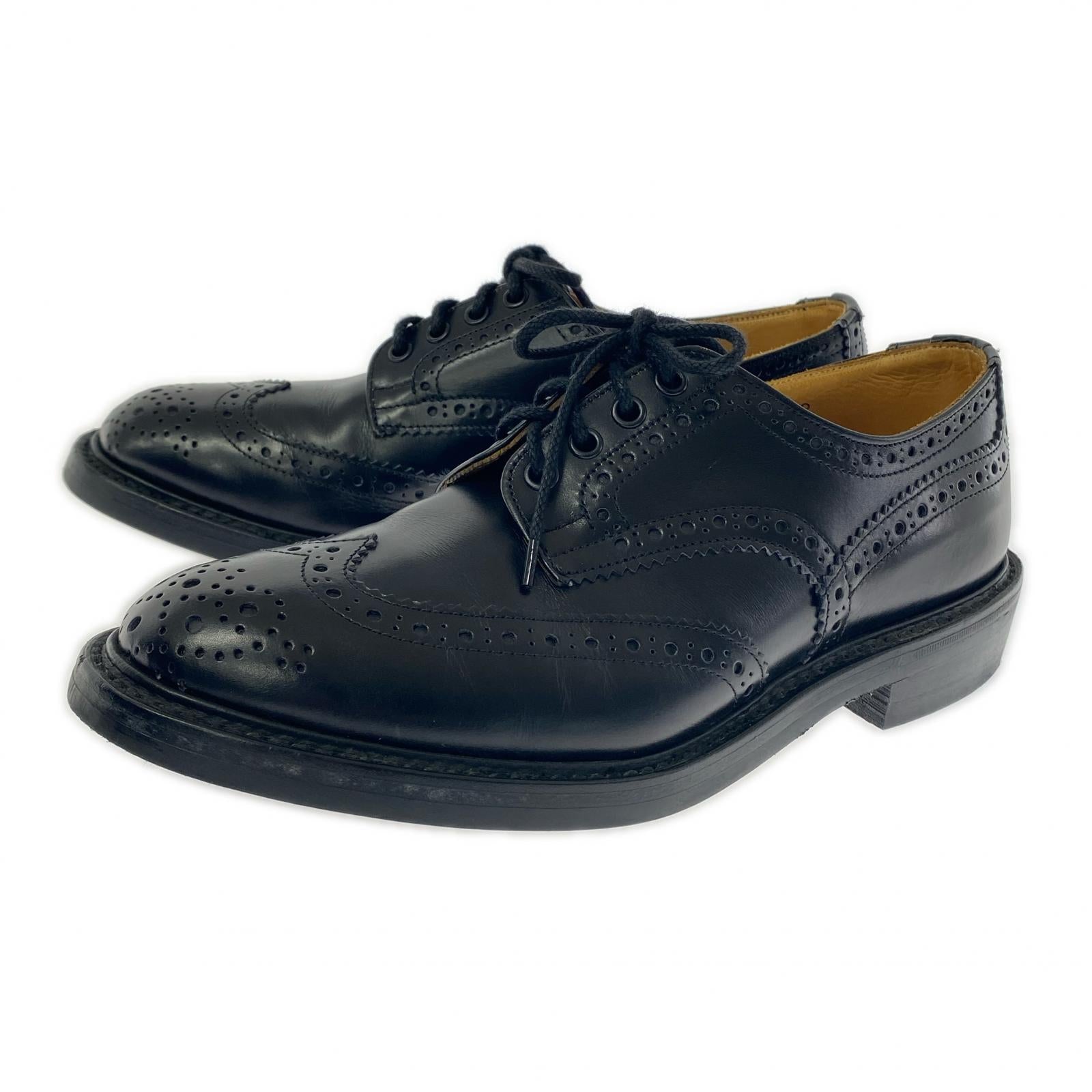 シューズ Tricker's Bourton ウィングチップ メダリオンシューズ 8 ブラック ブラック