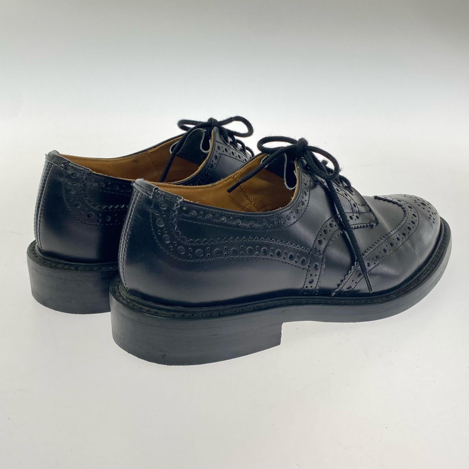シューズ Tricker's Bourton ウィングチップ メダリオンシューズ 8 ブラック ブラック