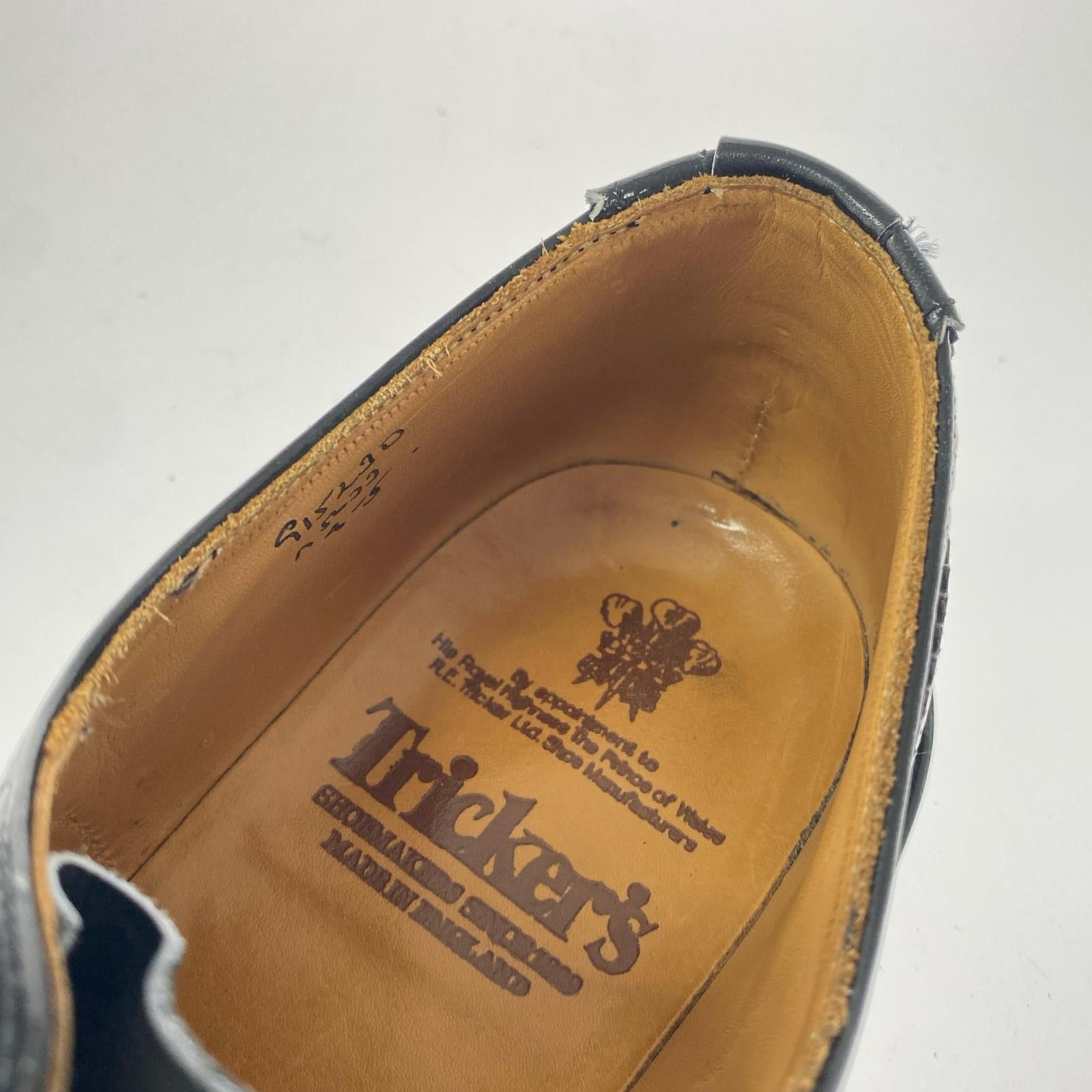 シューズ Tricker's Bourton ウィングチップ メダリオンシューズ 8 ブラック ブラック