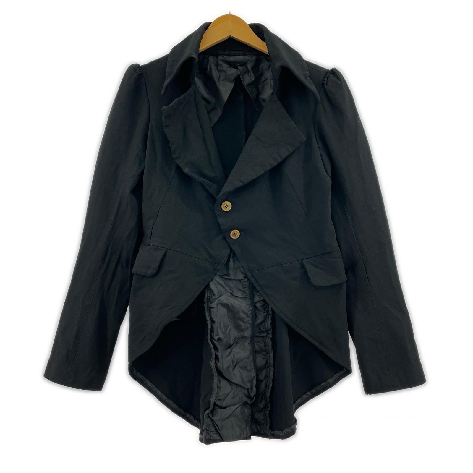 ジャケット COMME des GARCONS ポリ縮絨 製品染 燕尾ジャケット S ブラック S ブラック