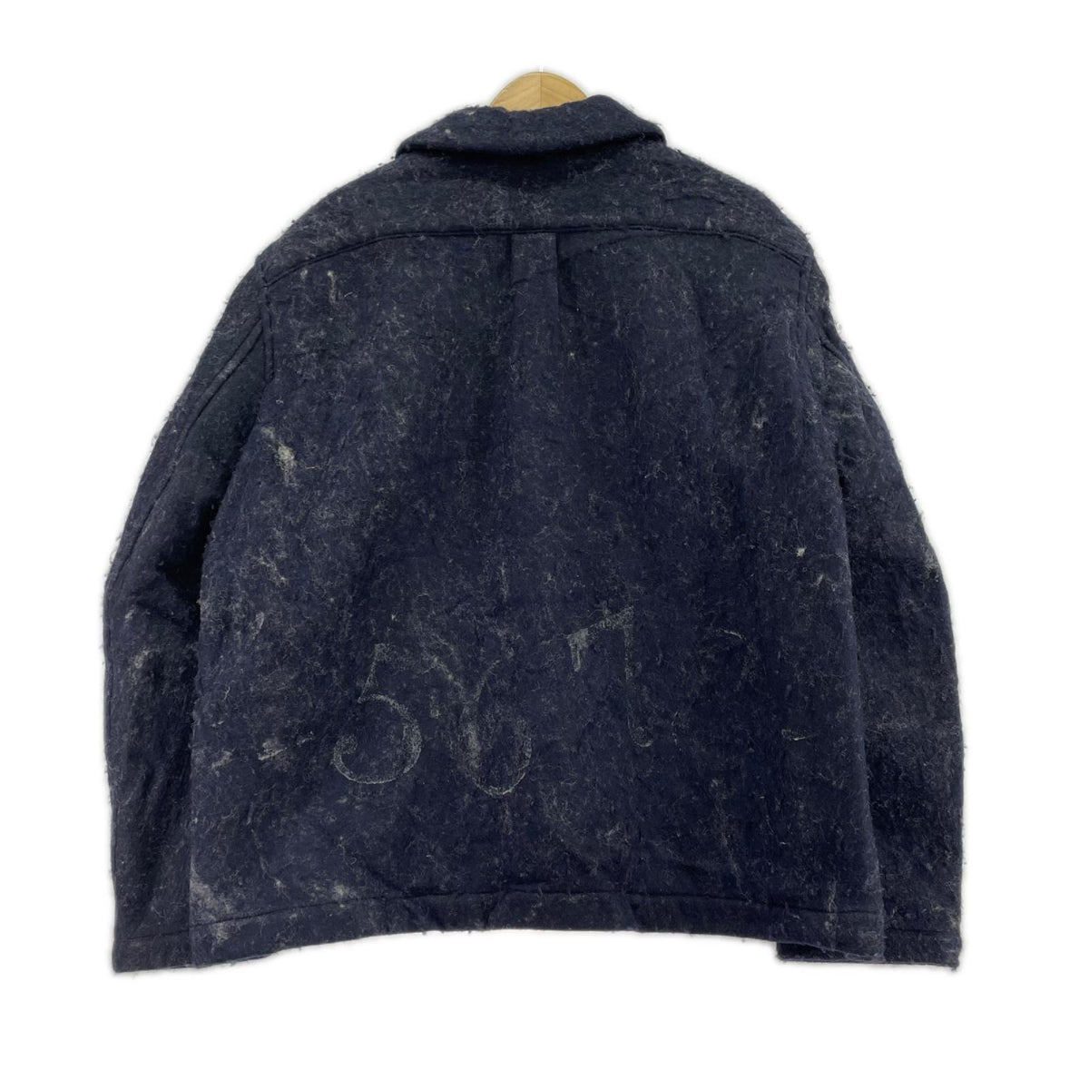 ジャケット COMME des GARCONS HOMME PLUS 90s Sleep期 ナンバープリント ウール縮絨ジャケット M ネイビー M ネイビー