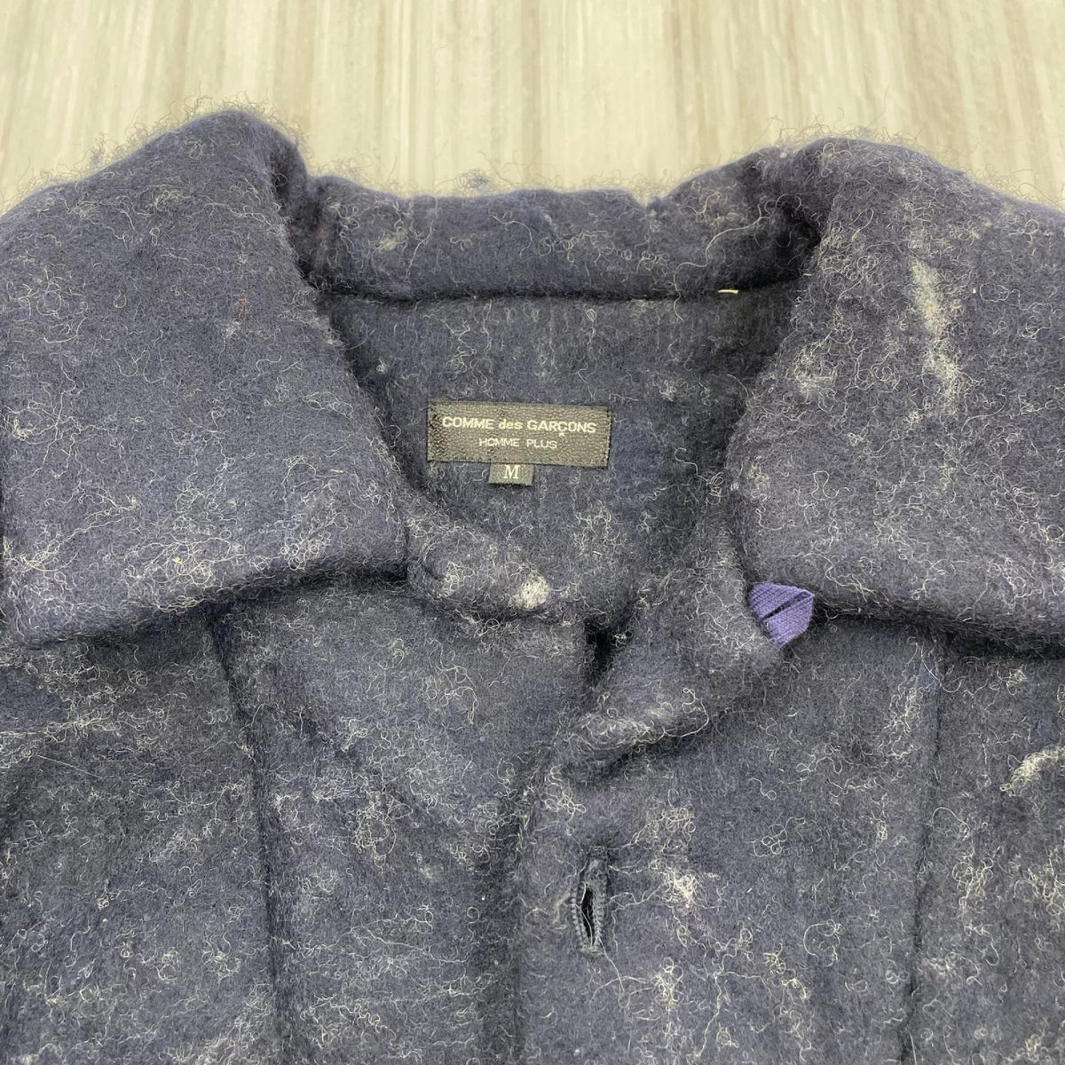 ジャケット COMME des GARCONS HOMME PLUS 90s Sleep期 ナンバープリント ウール縮絨ジャケット M ネイビー M ネイビー