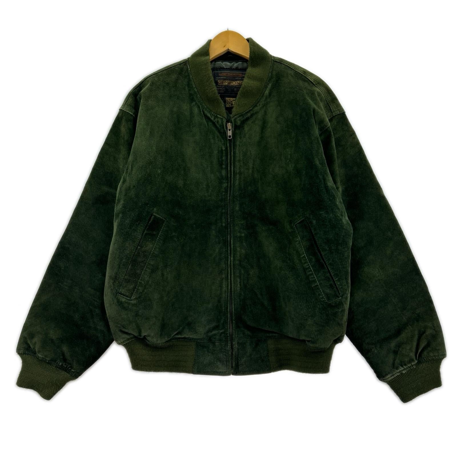 レザージャケット GENBONY Pig Skin GRN M M グリーン