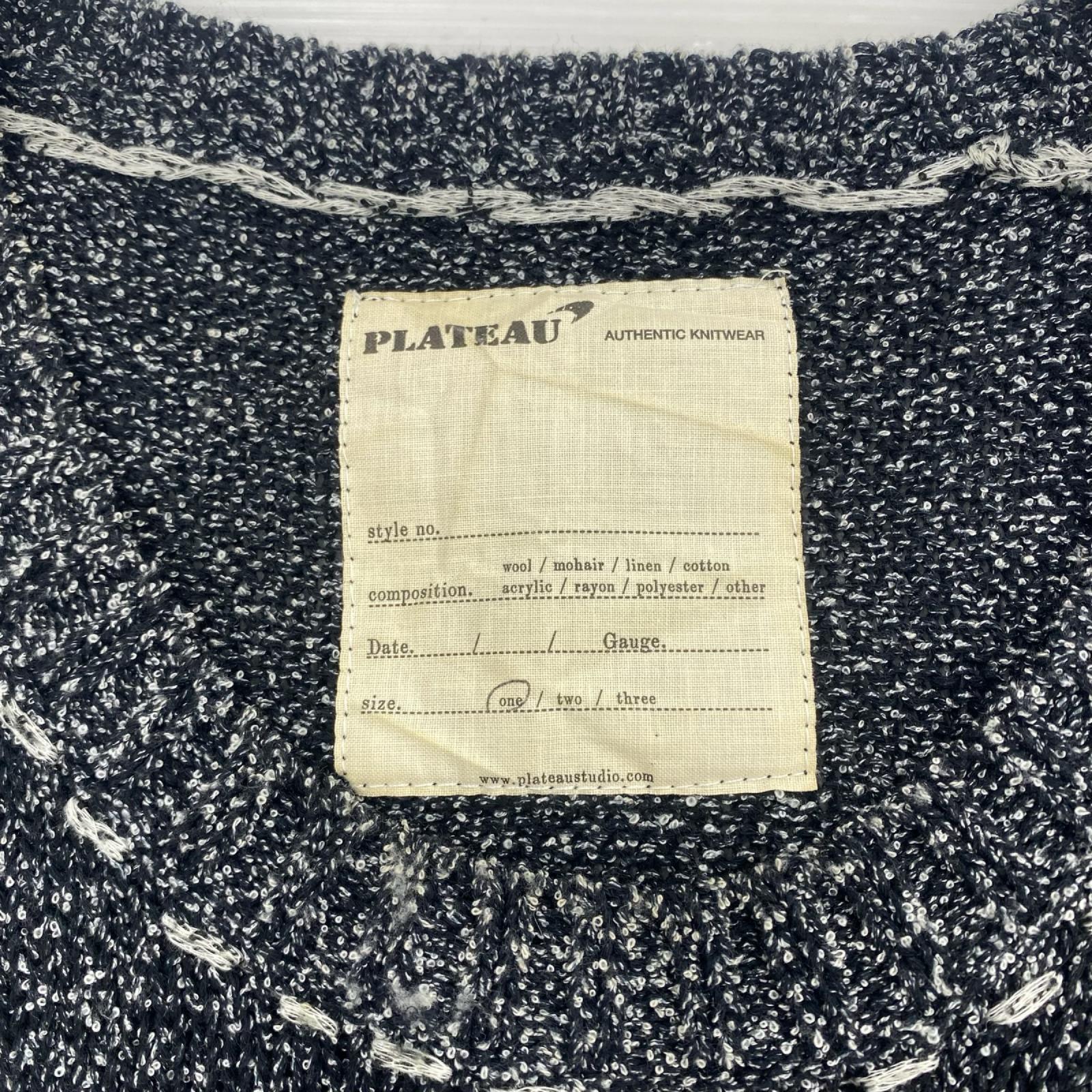 長袖シャツ PLATEAU STUDIO Logo Knit Vest (1) 1 ブラック