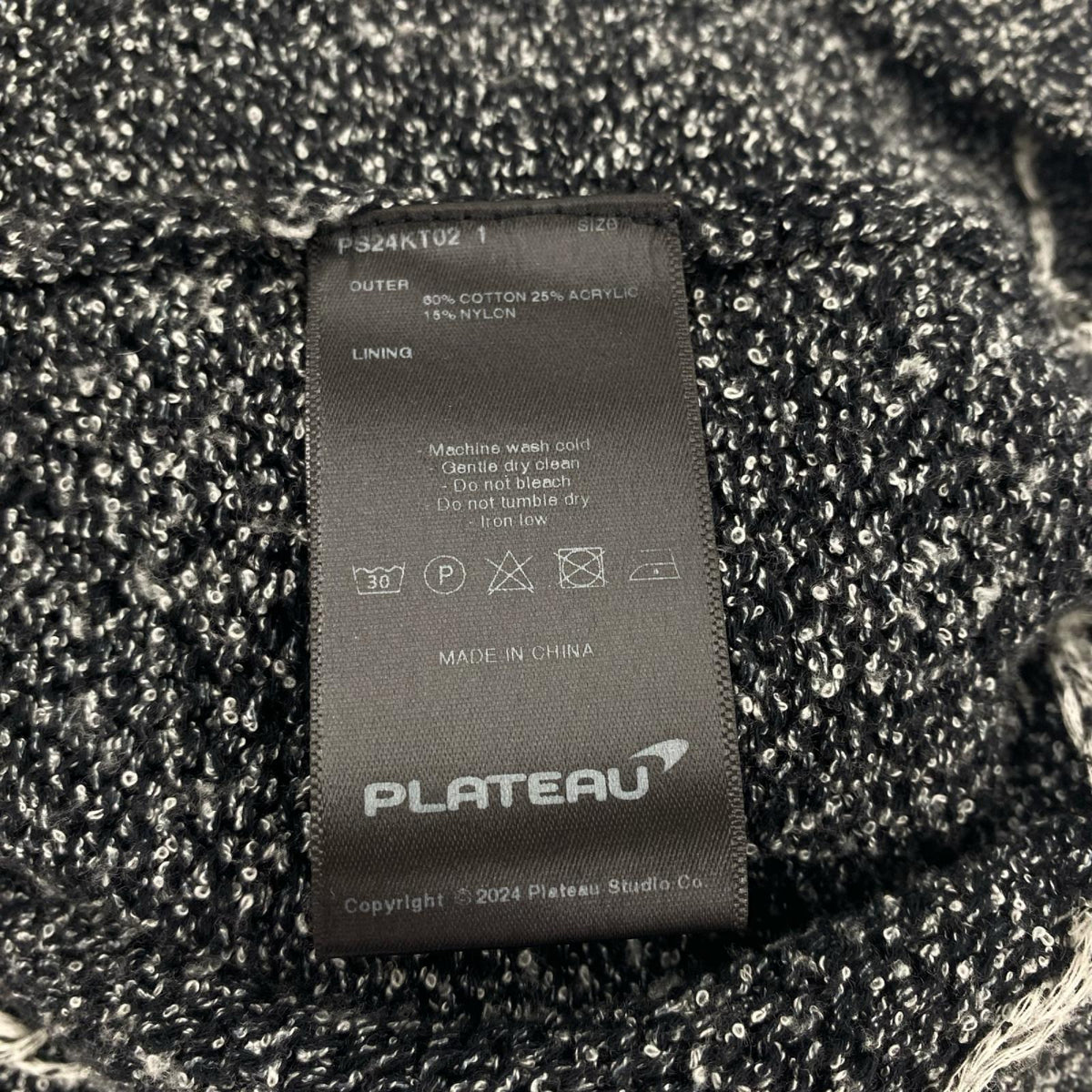長袖シャツ PLATEAU STUDIO Logo Knit Vest (1) 1 ブラック