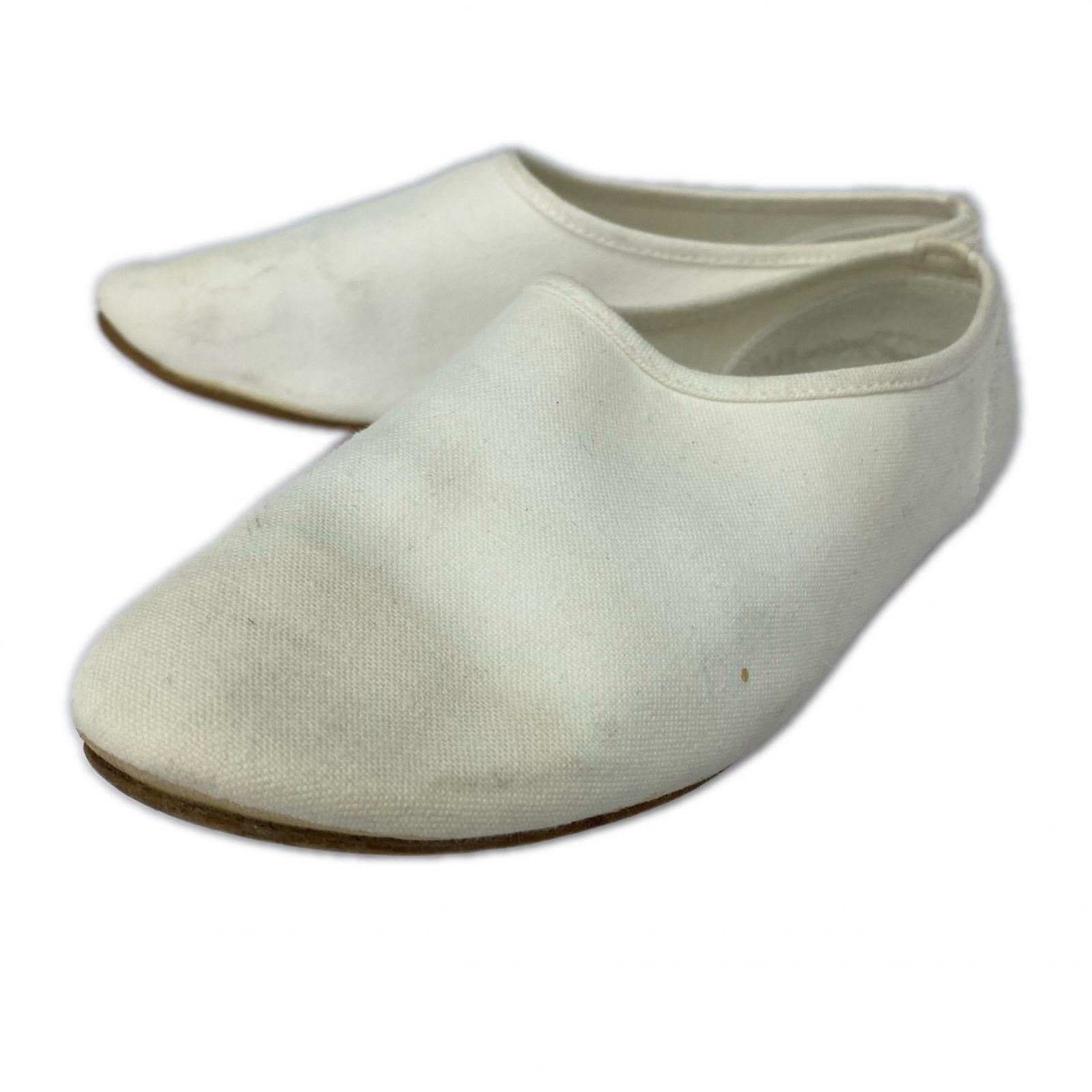 シューズ YOHJI YAMAMOTO ホワイトキャンバススリッポン 23cm 23cm (US5 UK4 1/2 EU36) ホワイト