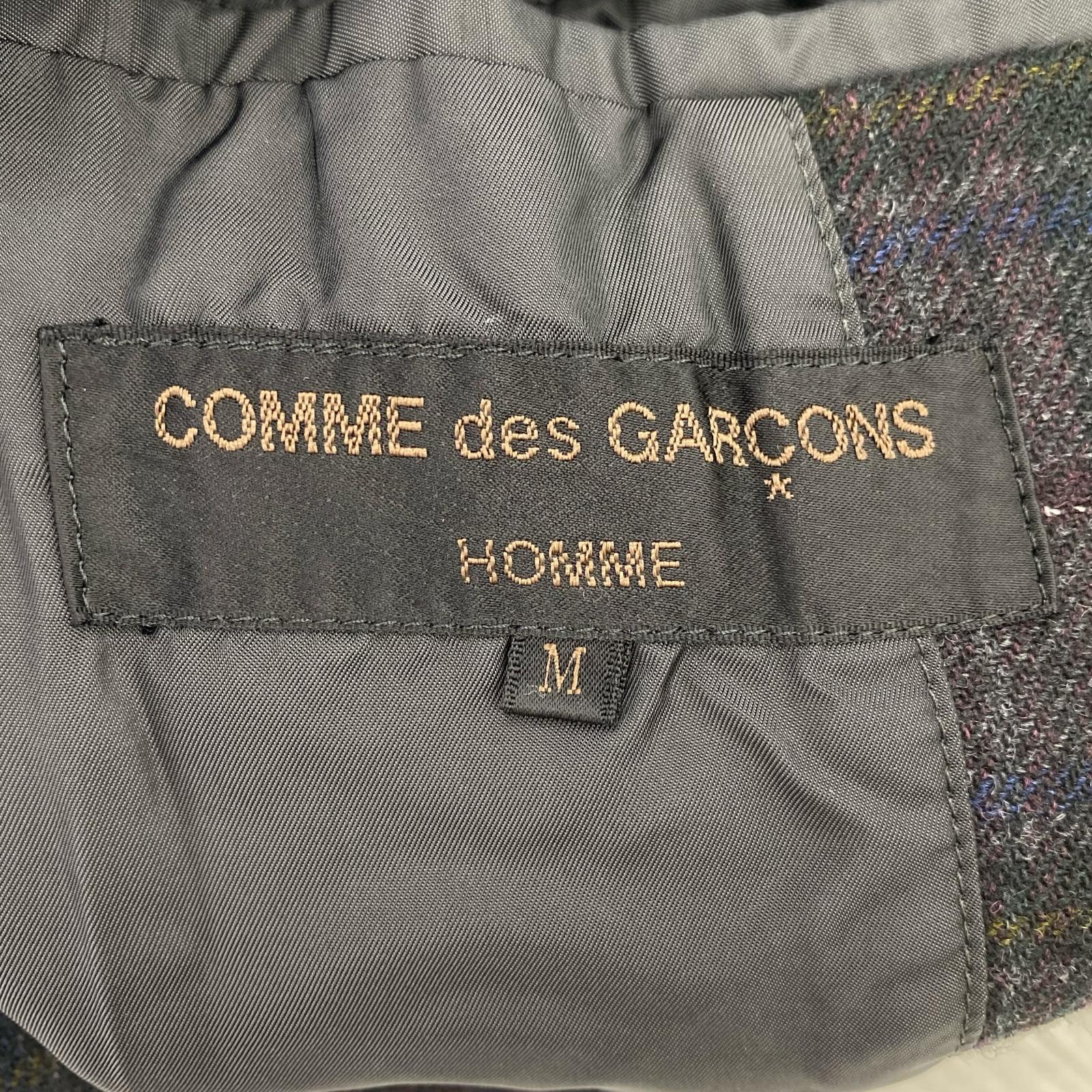 テーラードジャケット HOOME 製品洗い ウール チェック 田中オム (M) M ブラック