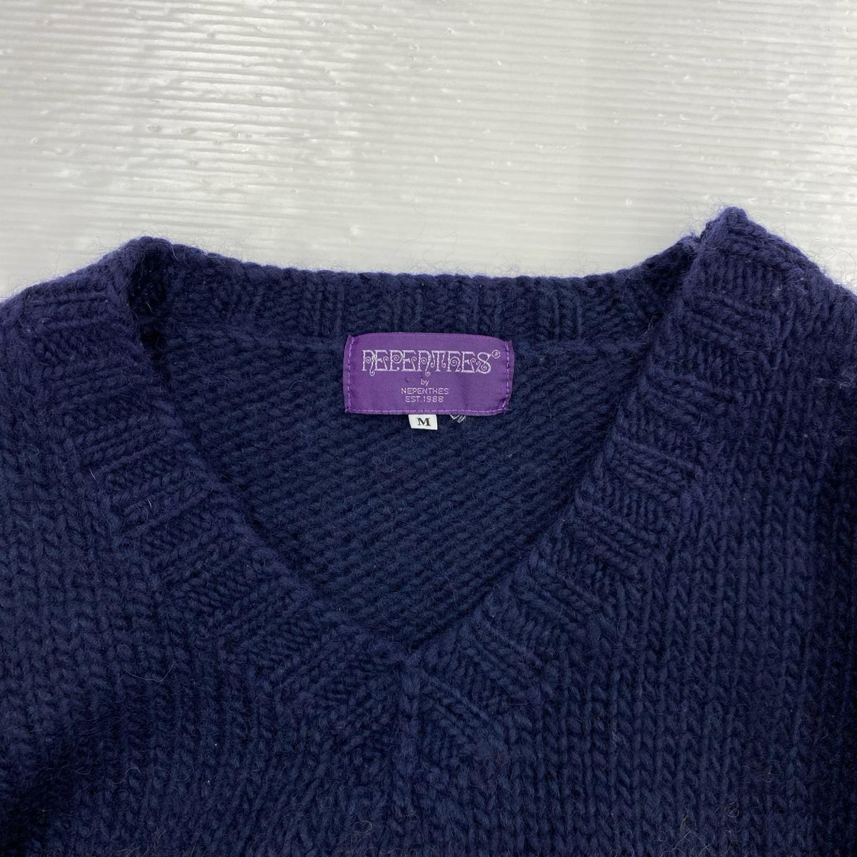 ニット チャンキーニット 紺 (M) M ネイビー
