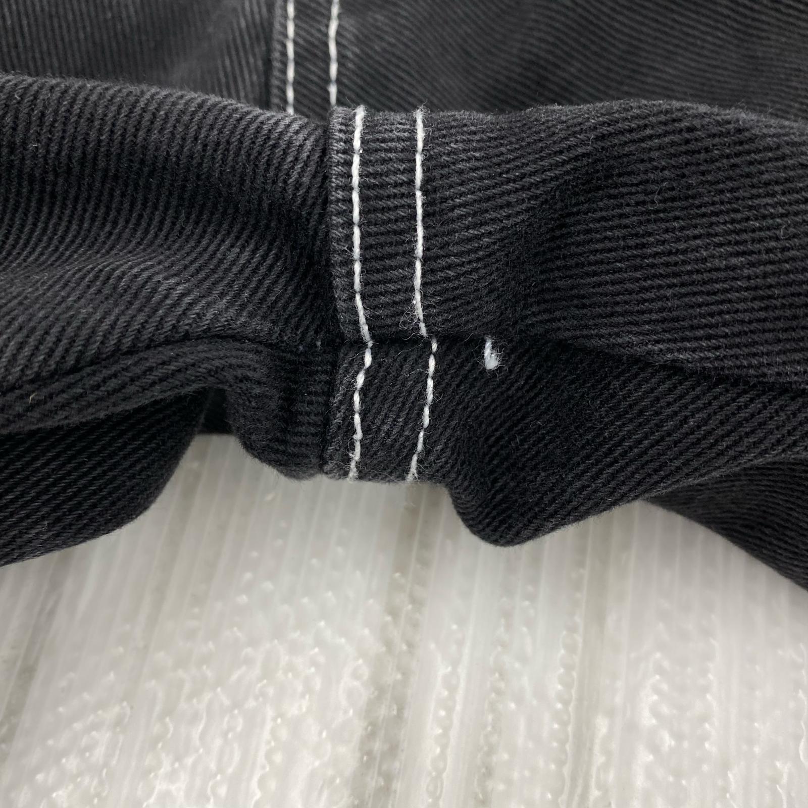 デニムパンツ KikWear USA製 ワイドバギー サイドライン 黒 () 36 ブラック
