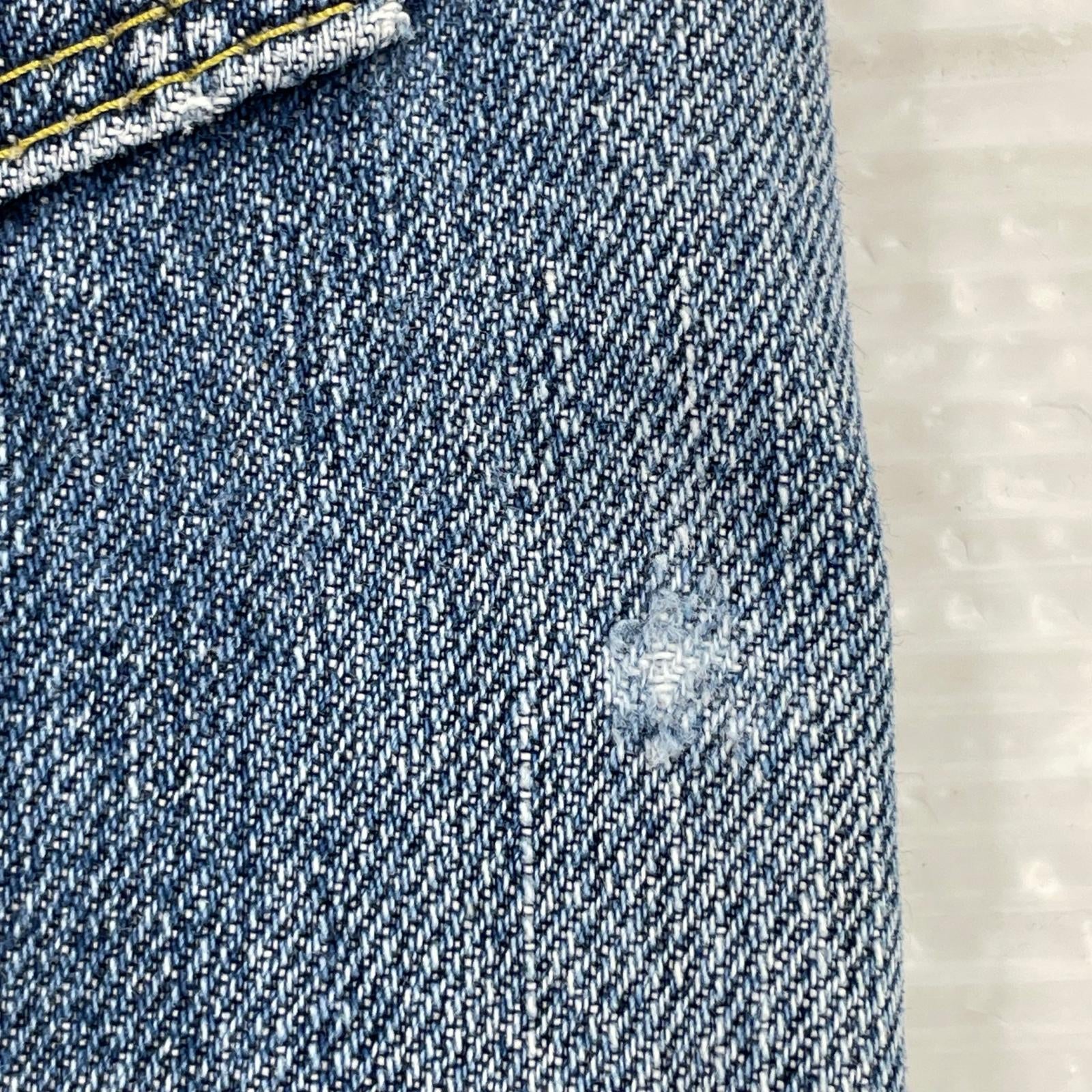 デニムパンツ 2連うさぎ 刺繍 28 ネイビー