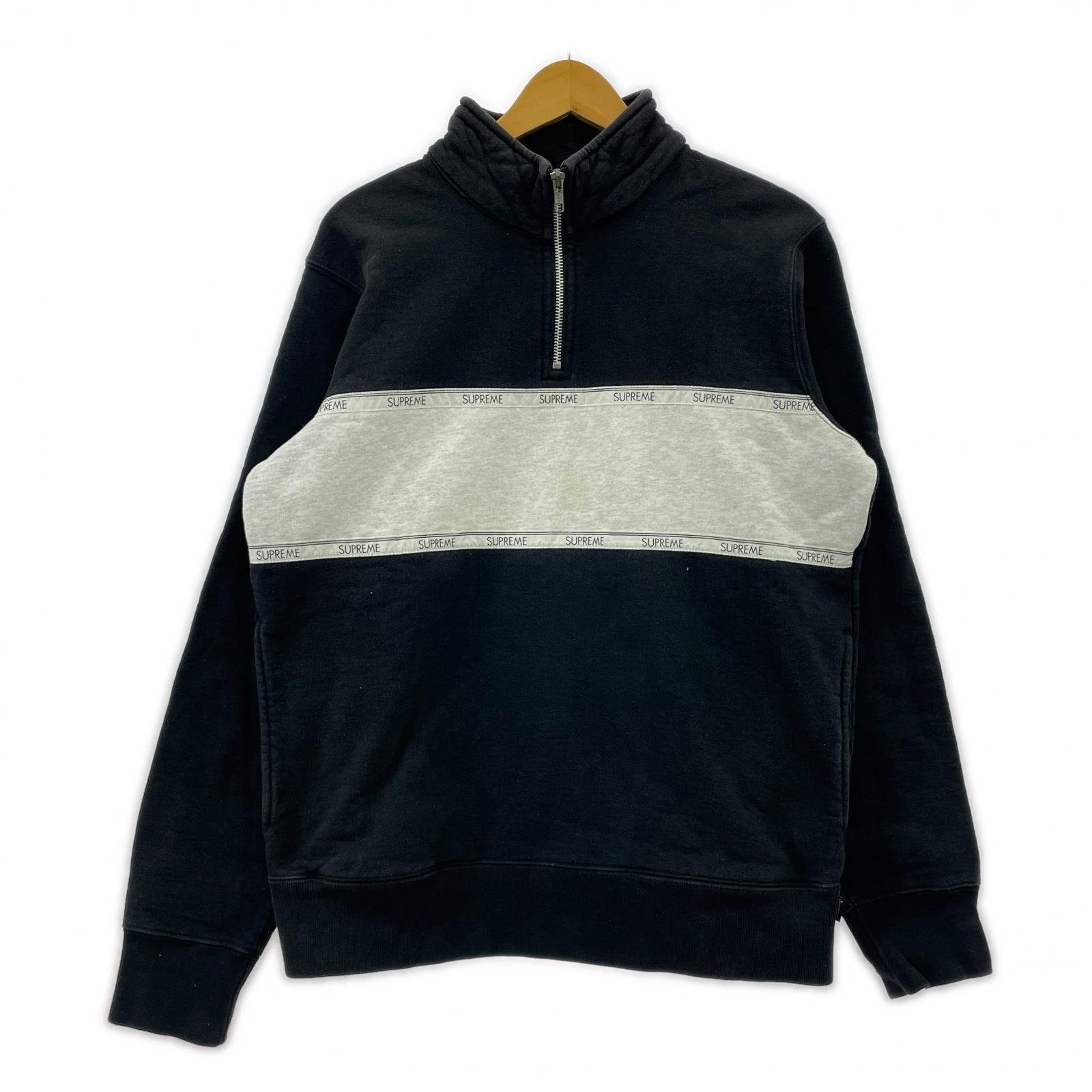 スウェット LOGO TAPE STRIPE HALF ZIP S