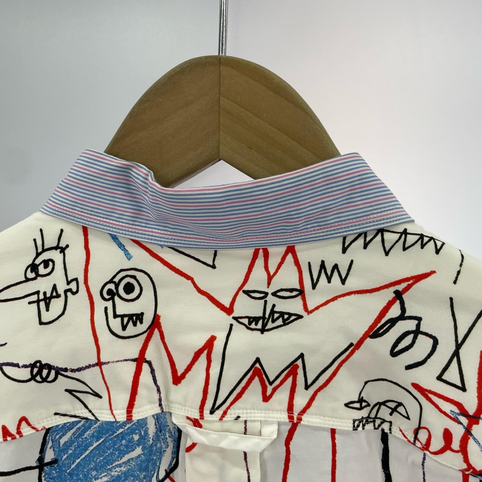 長袖シャツ × ean-Michel Basquiat ドッキングシャツ L