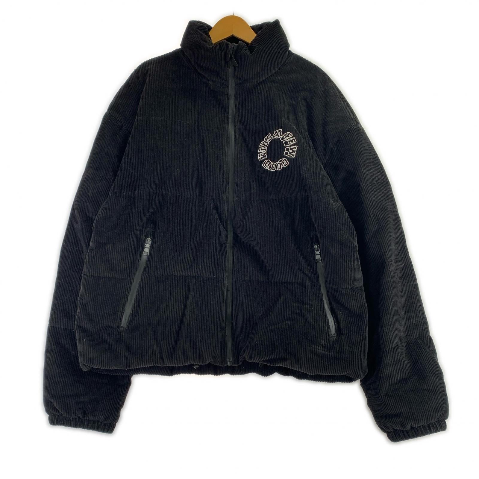 ダウンジャケット Corduroy Puffer Jacket L L ブラック