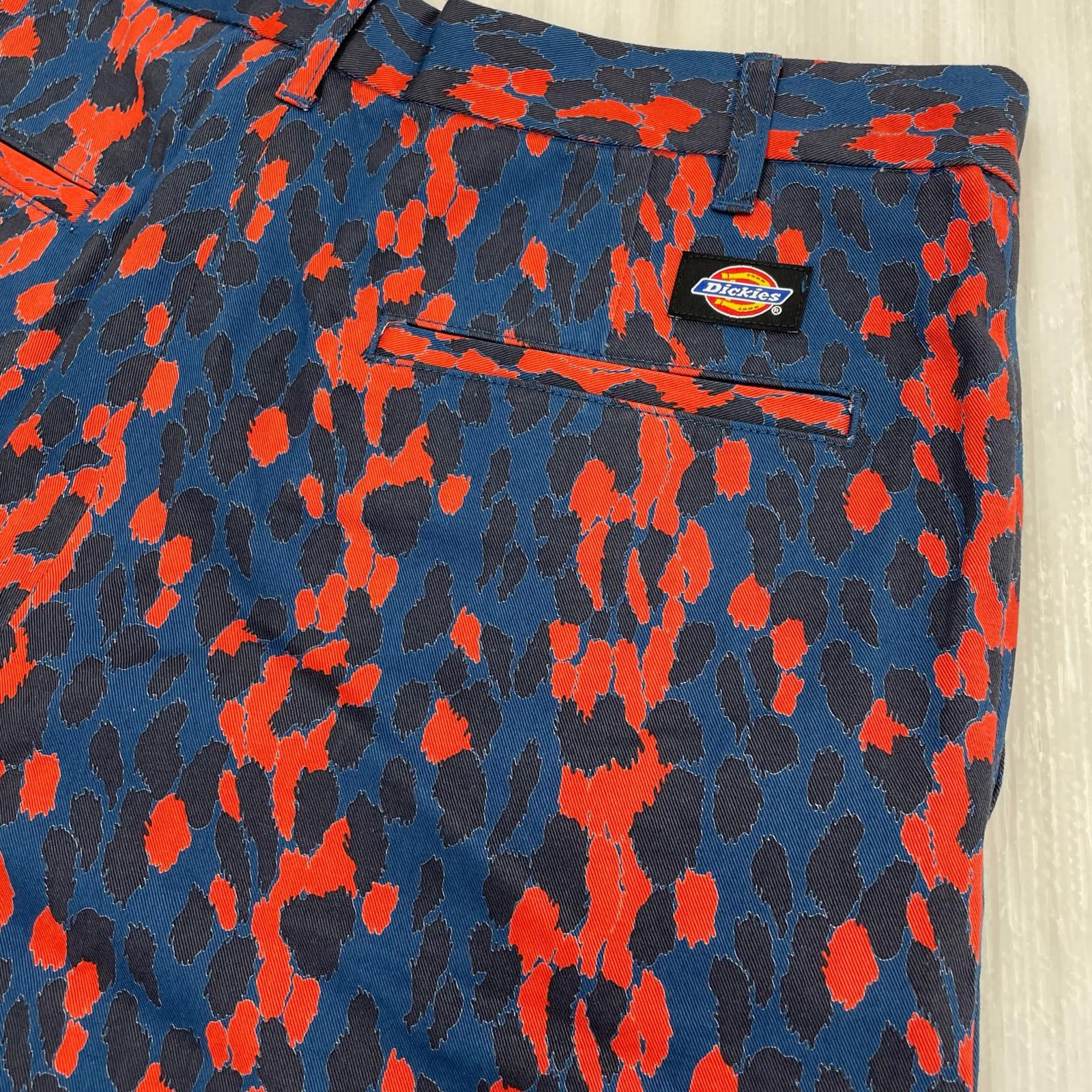 ショートパンツ Dickies レオパード ショートパンツ 青 赤 M