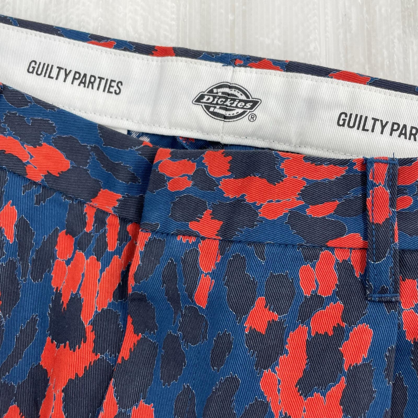 ショートパンツ Dickies レオパード ショートパンツ 青 赤 M