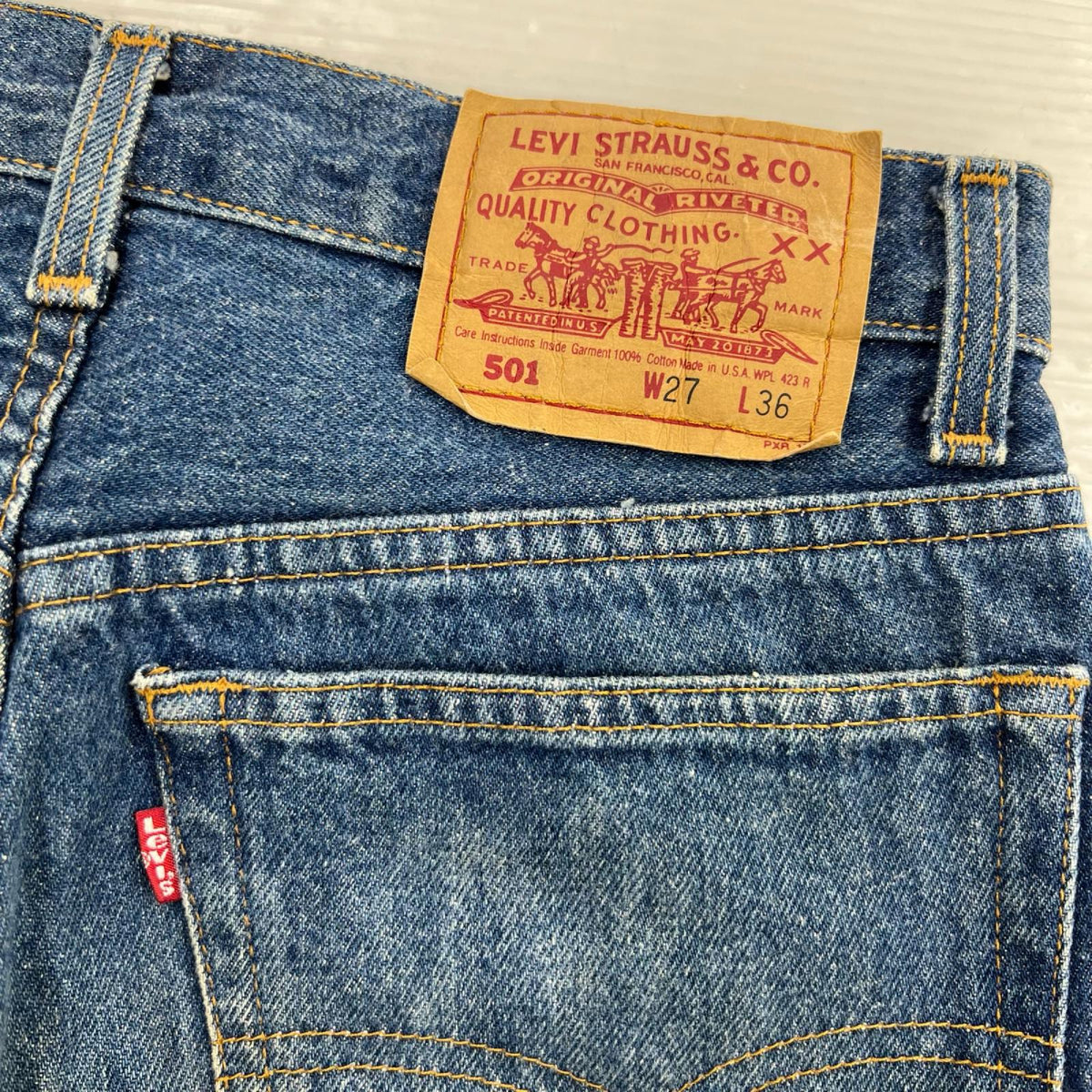 デニムパンツ Levi's 501 裏555 27 ネイビー
