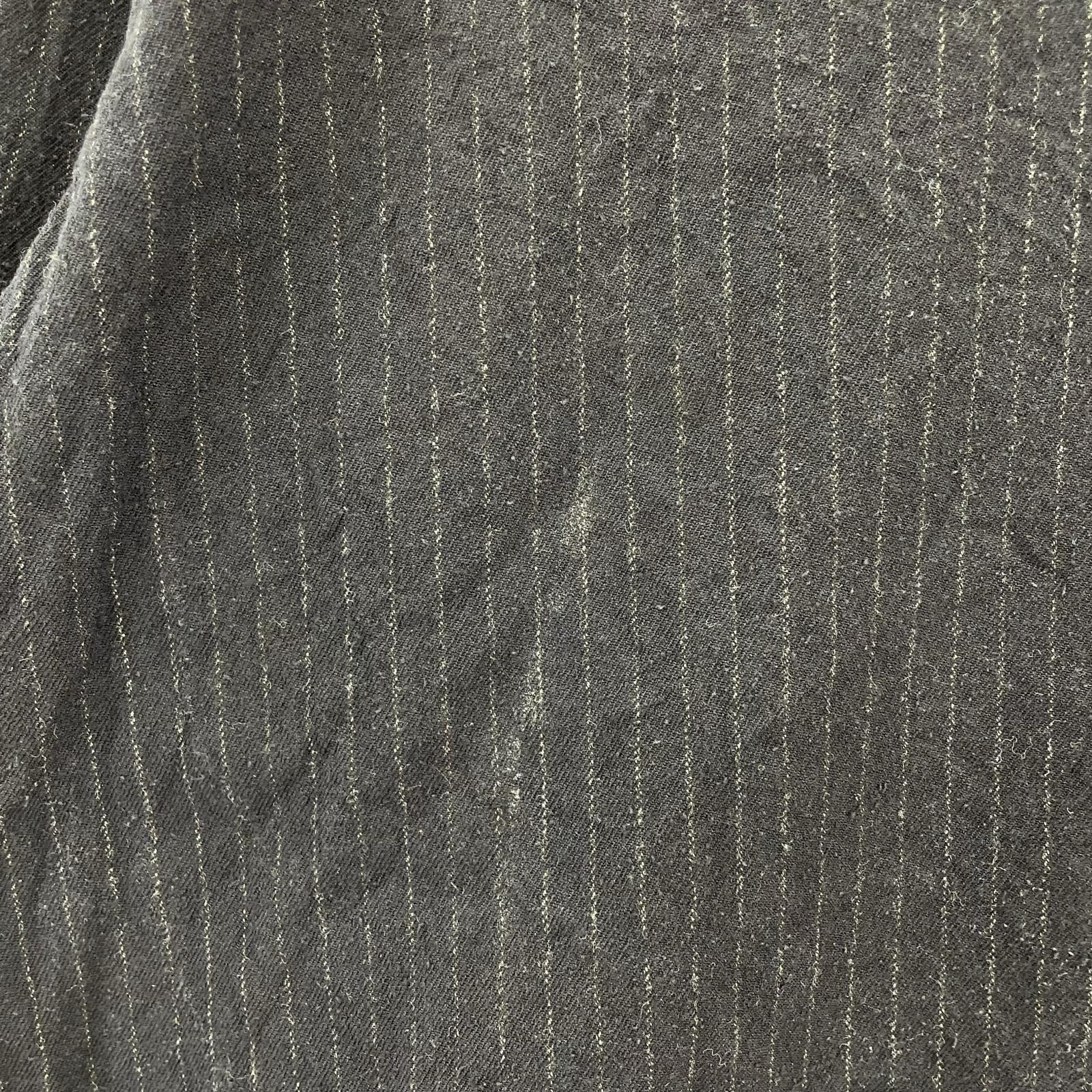 長袖シャツ BAND COLLAR SHIRT WOOL SILK STRIPE (2)
