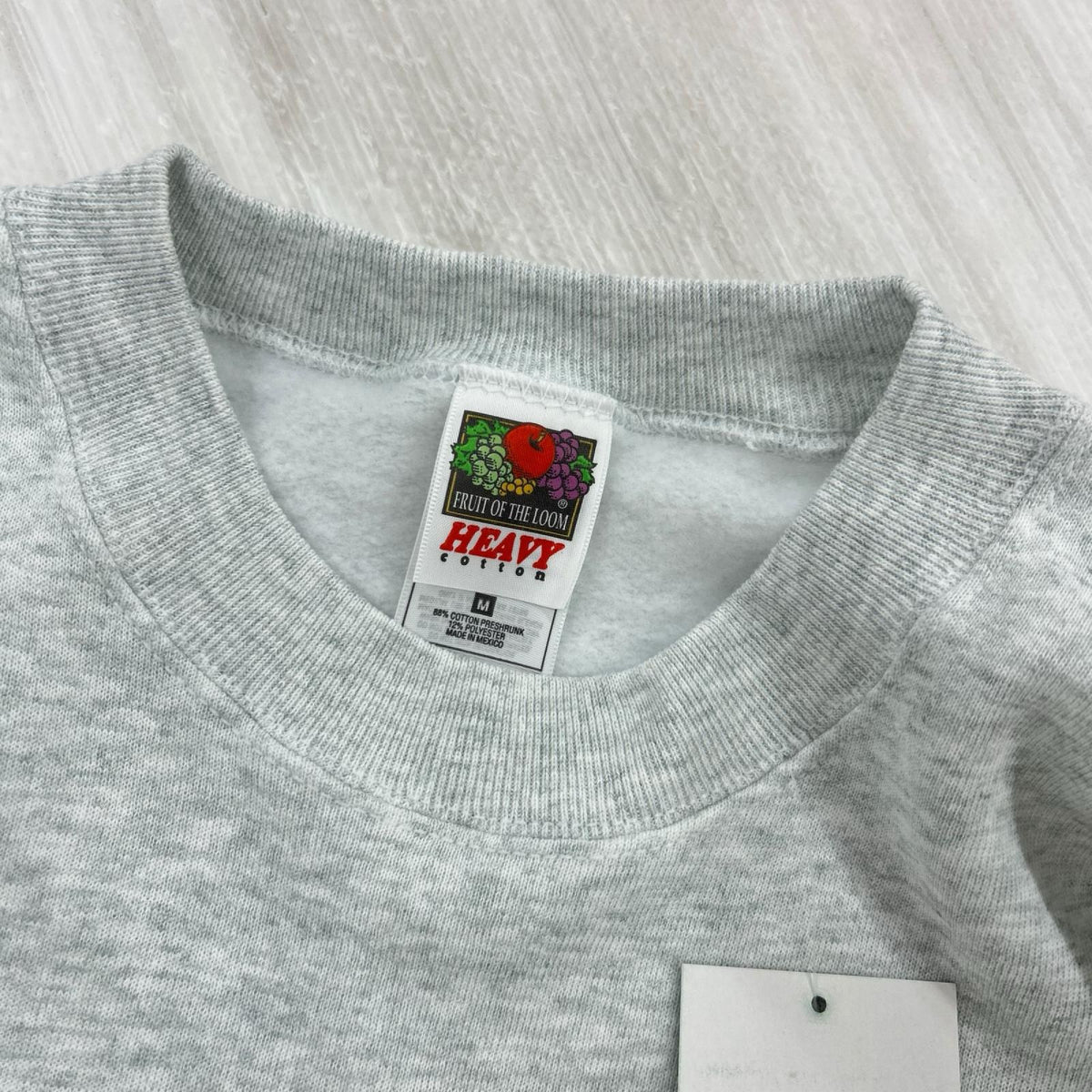 スウェット 90s メキシコ製 フルーツ HEAVY 灰 (M) M グレー