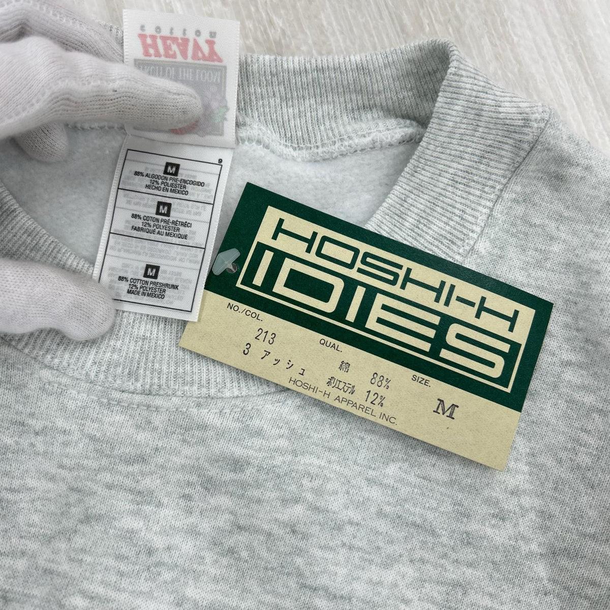 スウェット 90s メキシコ製 フルーツ HEAVY 灰 (M) M グレー