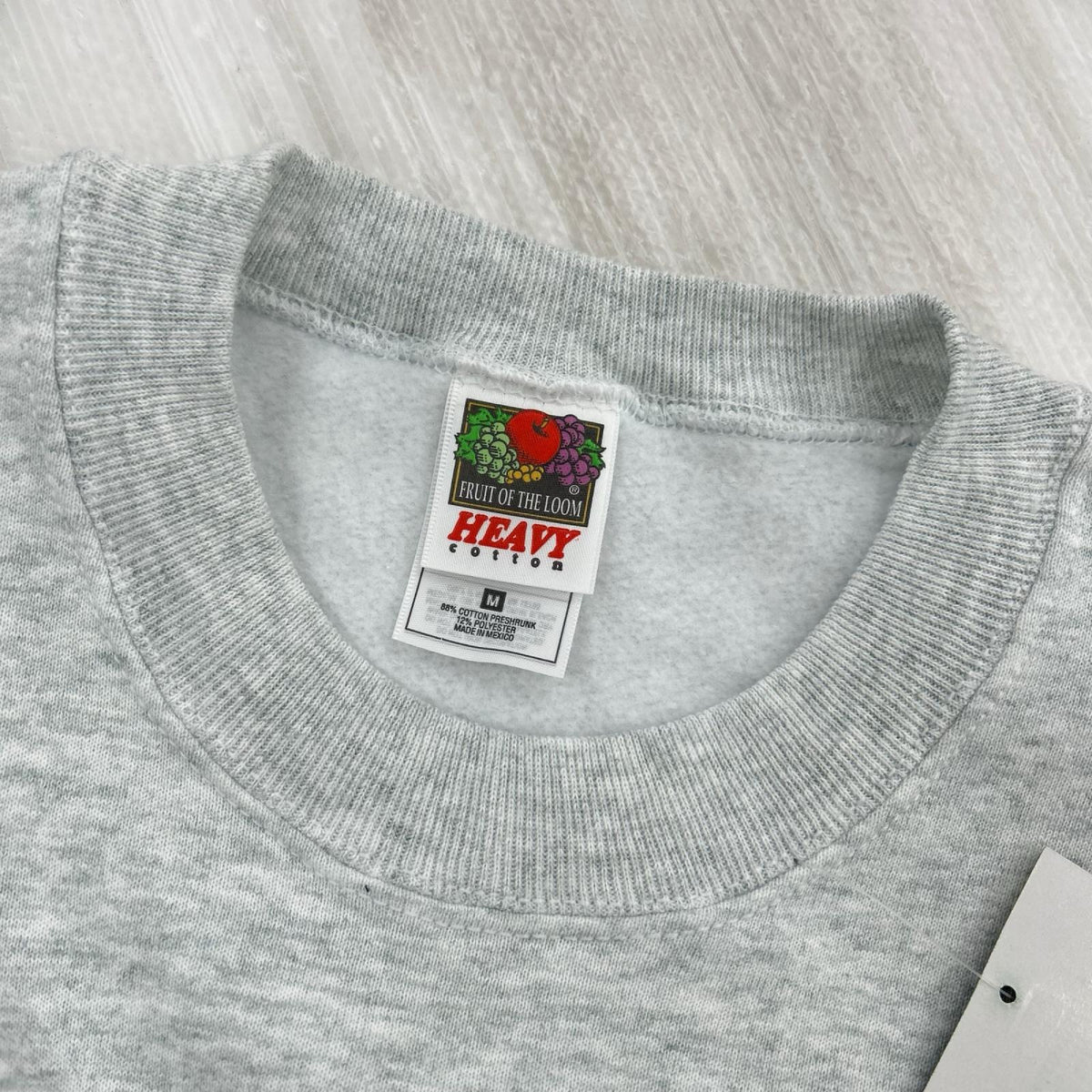 スウェット 90s メキシコ製 フルーツ HEAVY 灰 (M) M グレー