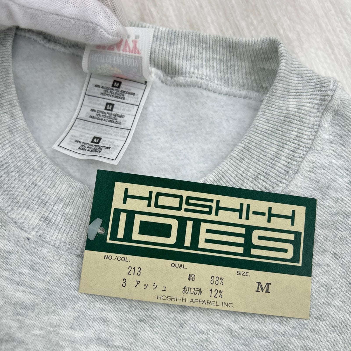 スウェット 90s メキシコ製 フルーツ HEAVY 灰 (M) M グレー