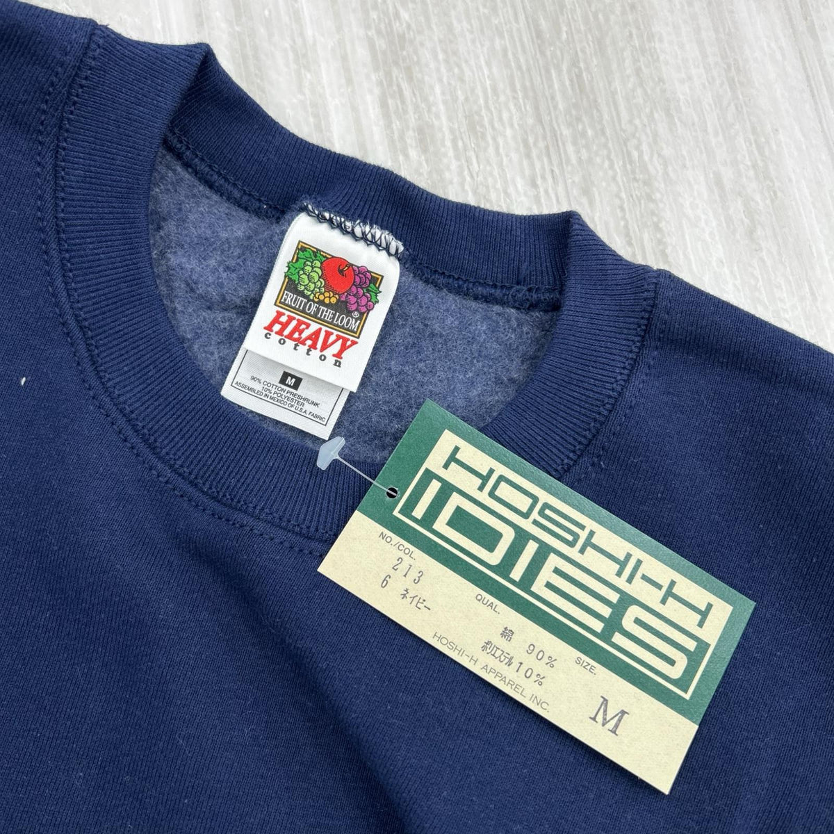 スウェット 90s メキシコ製 フルーツ HEAVY 紺 (M) M ネイビー