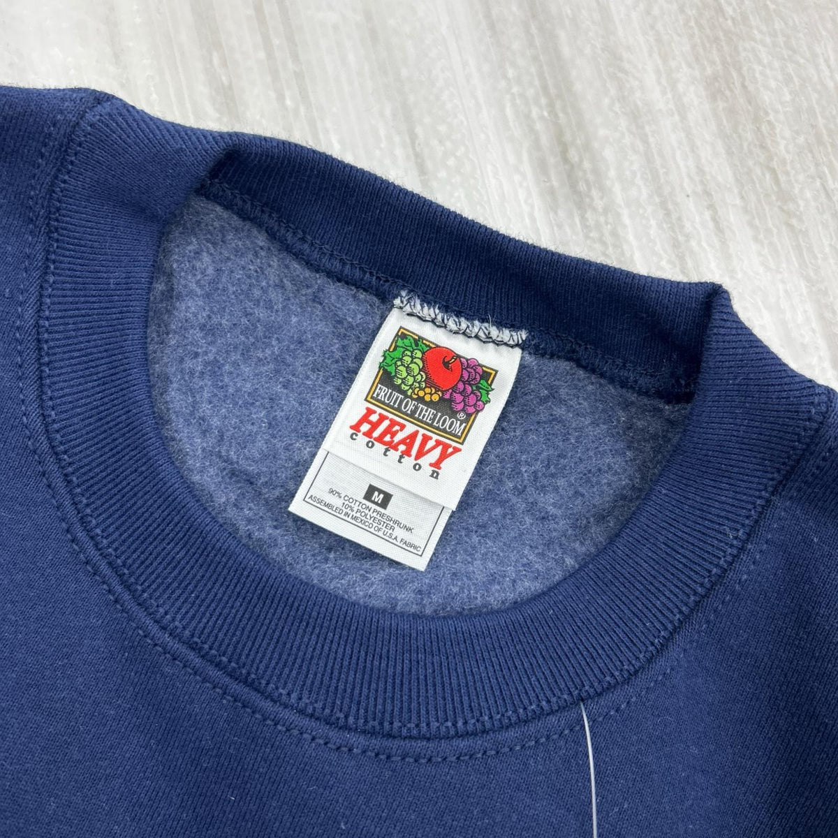 スウェット 90s メキシコ製 フルーツ HEAVY 紺 (M) M ネイビー
