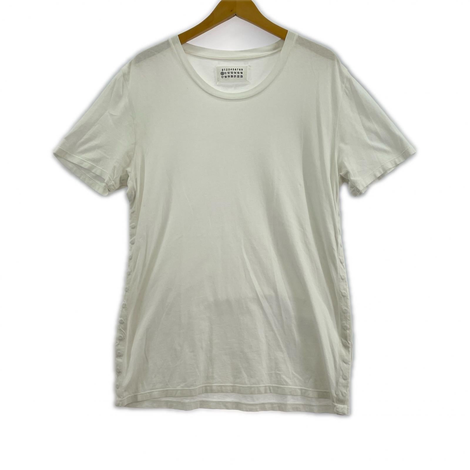 半袖Tシャツ MAISON MARTIN MARGIELA 11SS ここのえ期 サイドスナップボタンTee 50 ホワイト 50 ホワイト