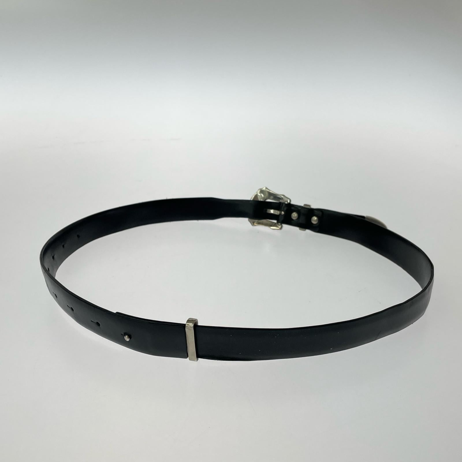 その他アクセサリー メタルバックルベルト ブラック