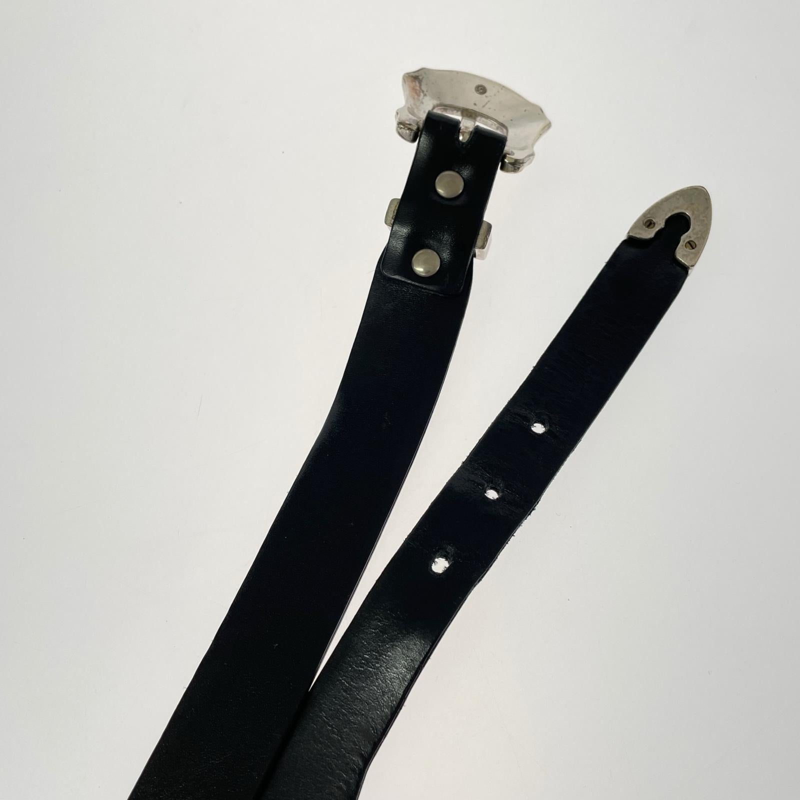 その他アクセサリー メタルバックルベルト ブラック