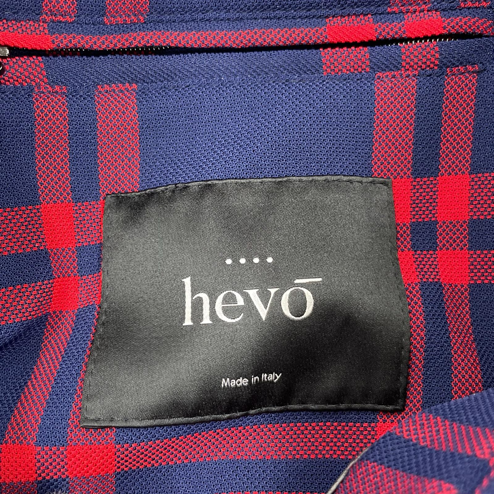 テーラードジャケット hevo メッシュチェックジャケット NVY×RED 46 46