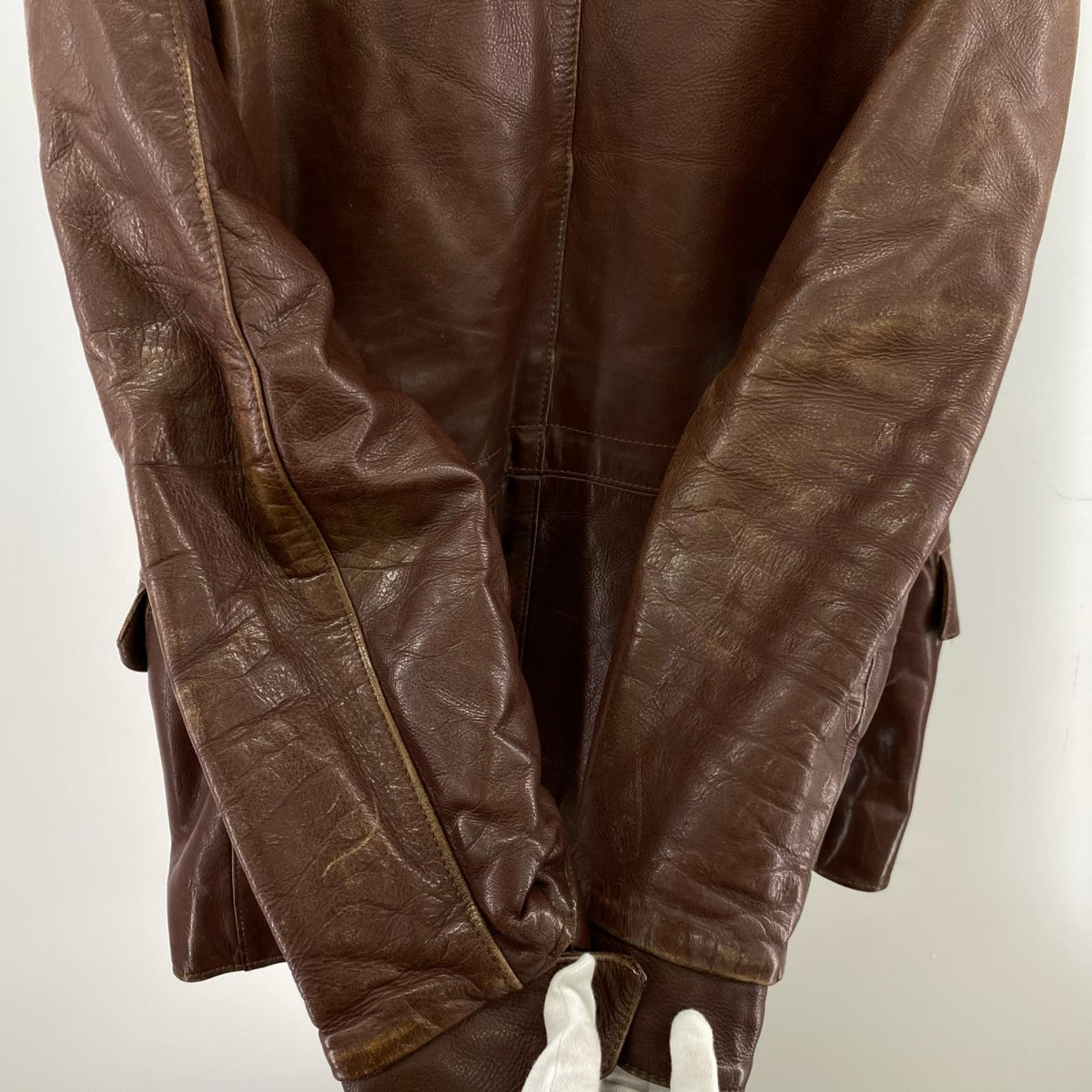 レザージャケット 70s M-65型 レザー 茶 (42) 42 ブラウン