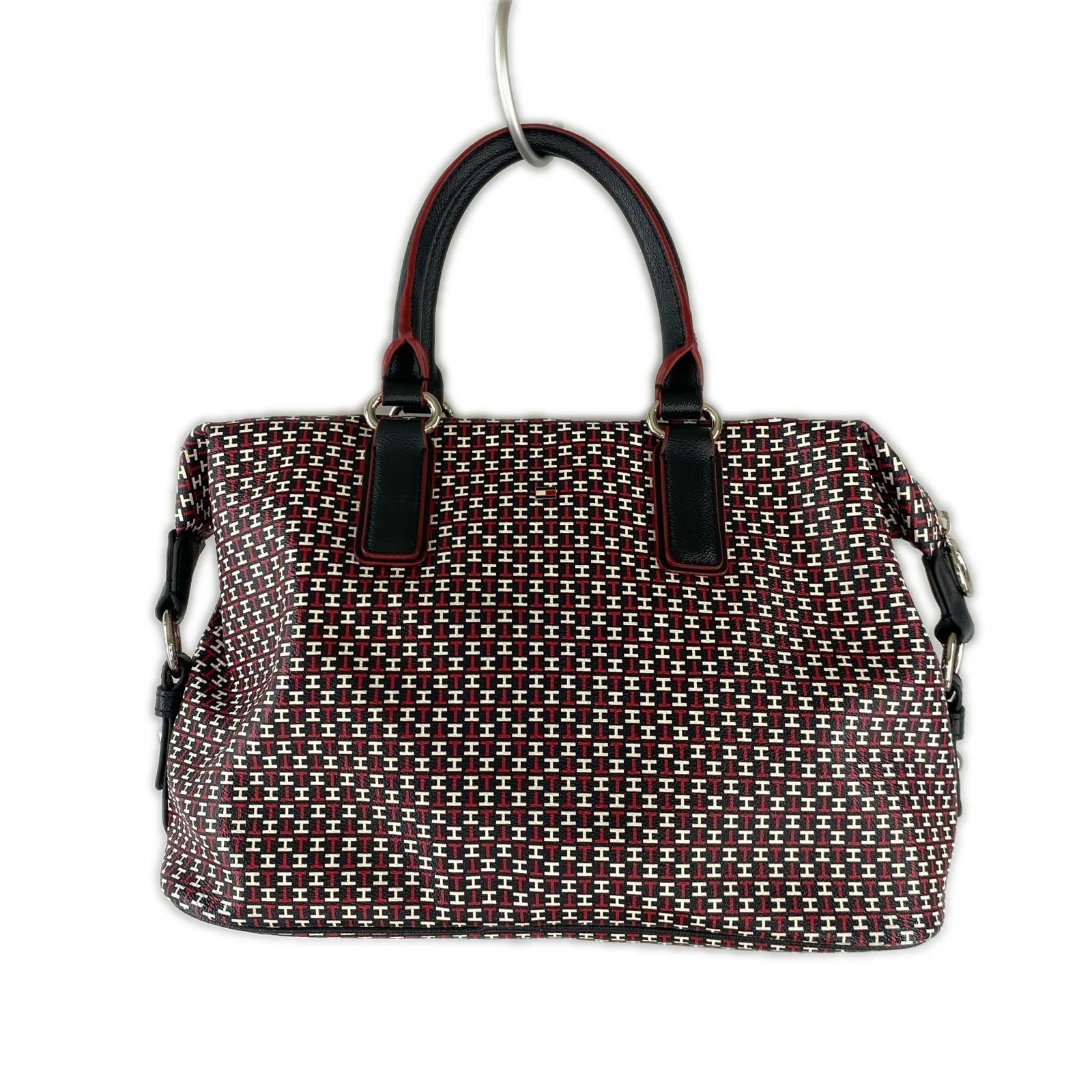 ショルダーバッグ TOMMY HILFIGER 総柄2WAYバッグ ブラック