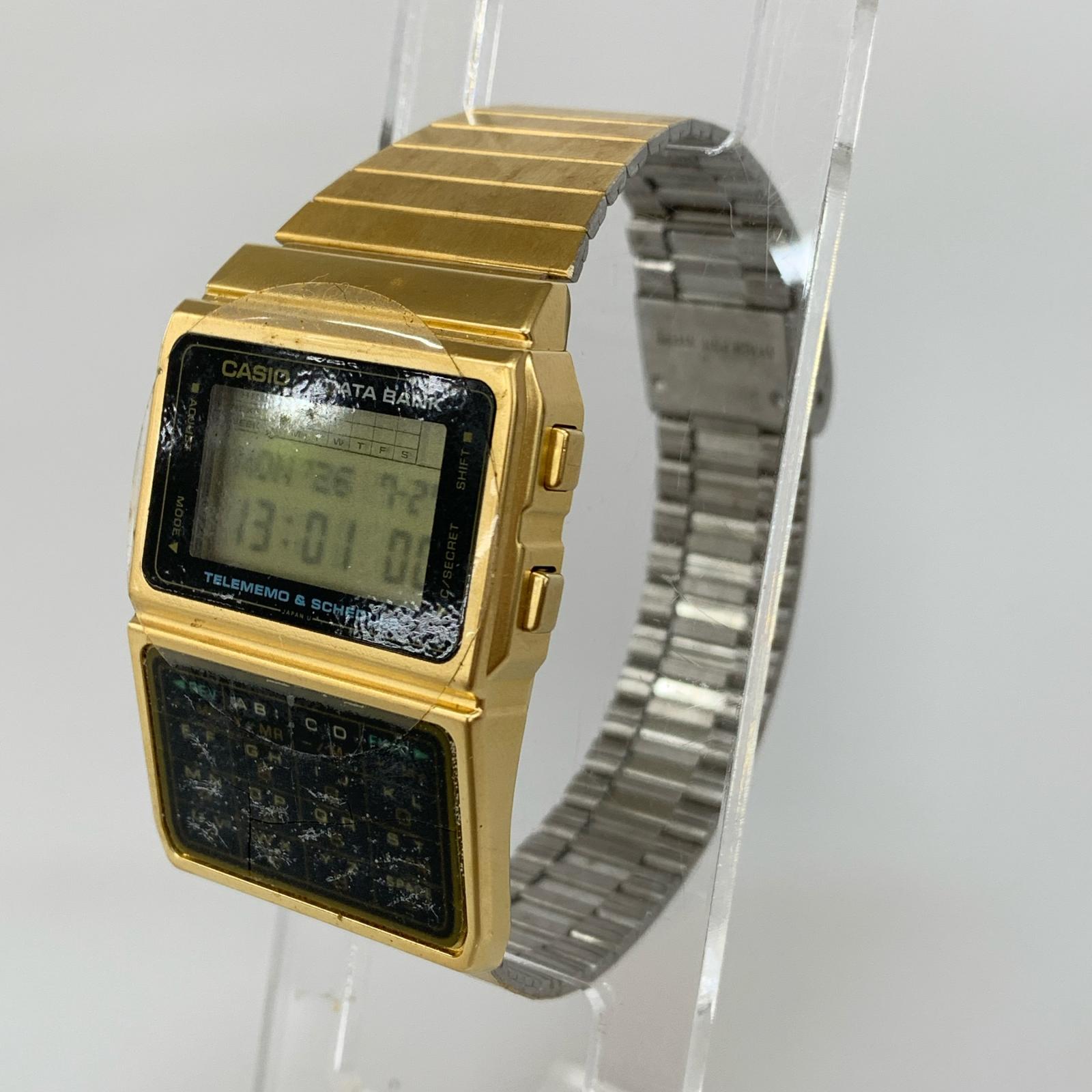 腕時計 CASIO データバンク 腕時計 DBC-610 ゴールド