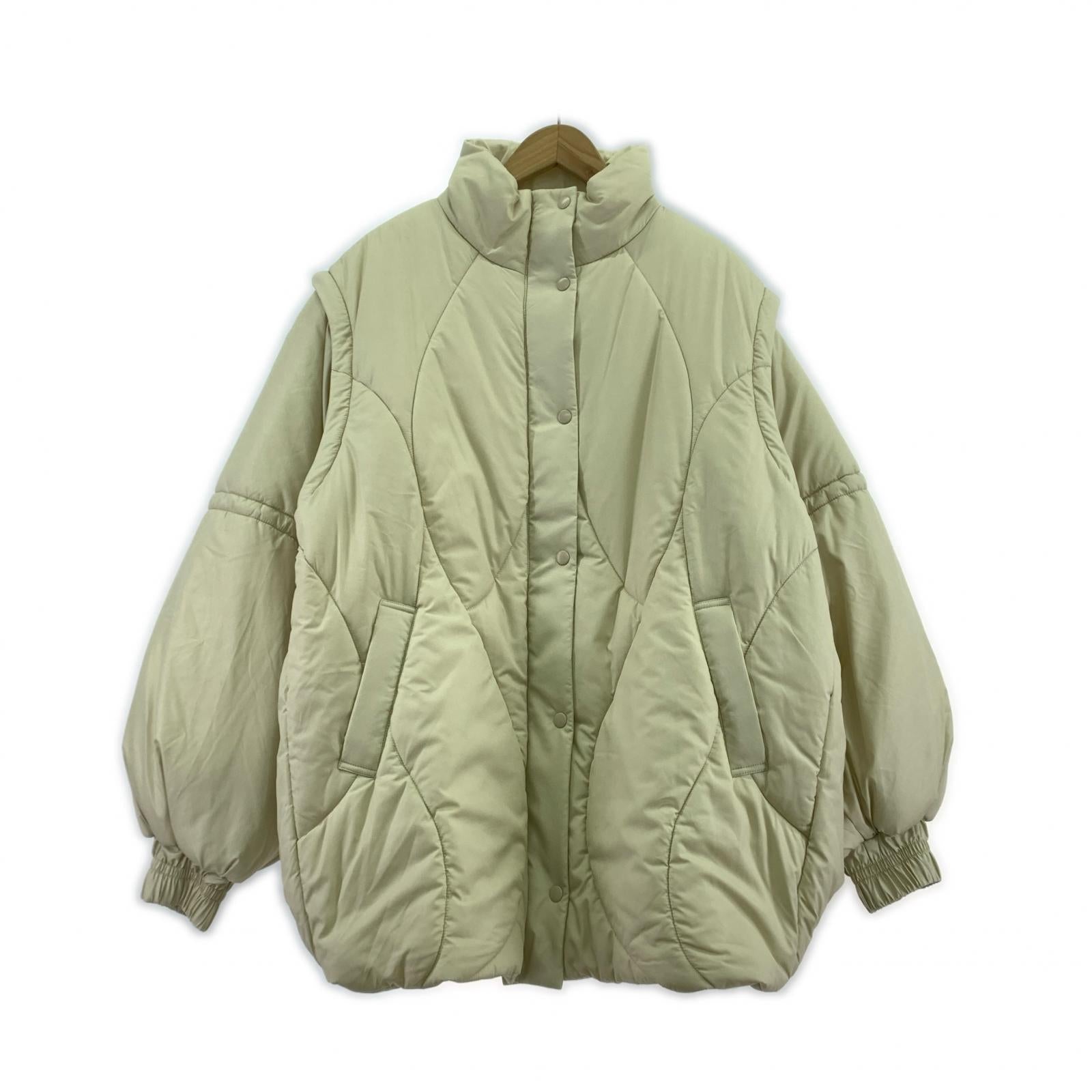 ジャケット 2WAY WAVE STITCH PADDED JACKET M ホワイト