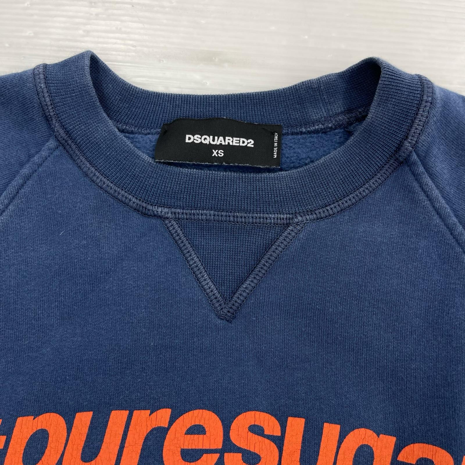 スウェット プリントラグランスウェット XS 紺 ネイビー