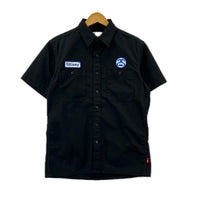 半袖シャツ AUTHENTIC GEAR ロゴワッペン 黒 (M) M ブラック