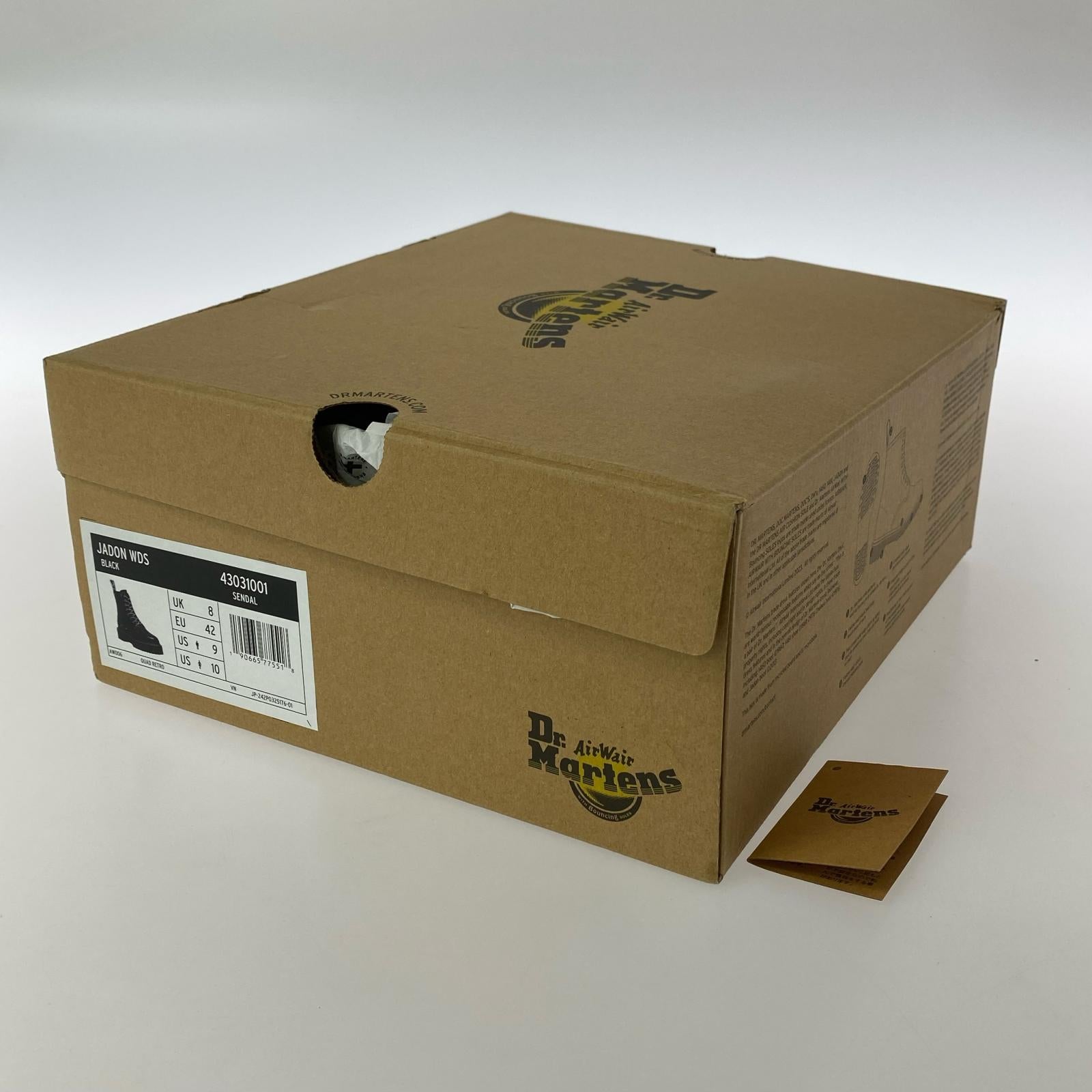 ブーツ 26SS JADON WDS ホワイトダブルステッチ 8ホール UK8 26.5cm (US8 1/2 UK8 EU43) ブラック
