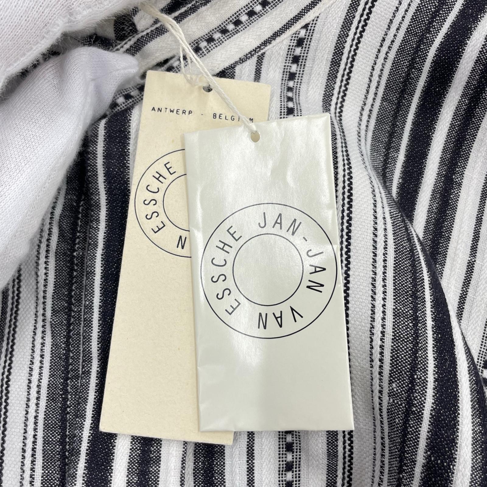長袖シャツ JAN-JAN VAN ESSCHE SHIRT#92 ストライプシャツ S ブラック