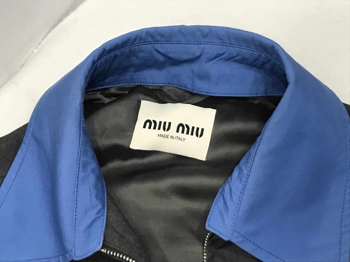 miu miu ジャケット ブルー