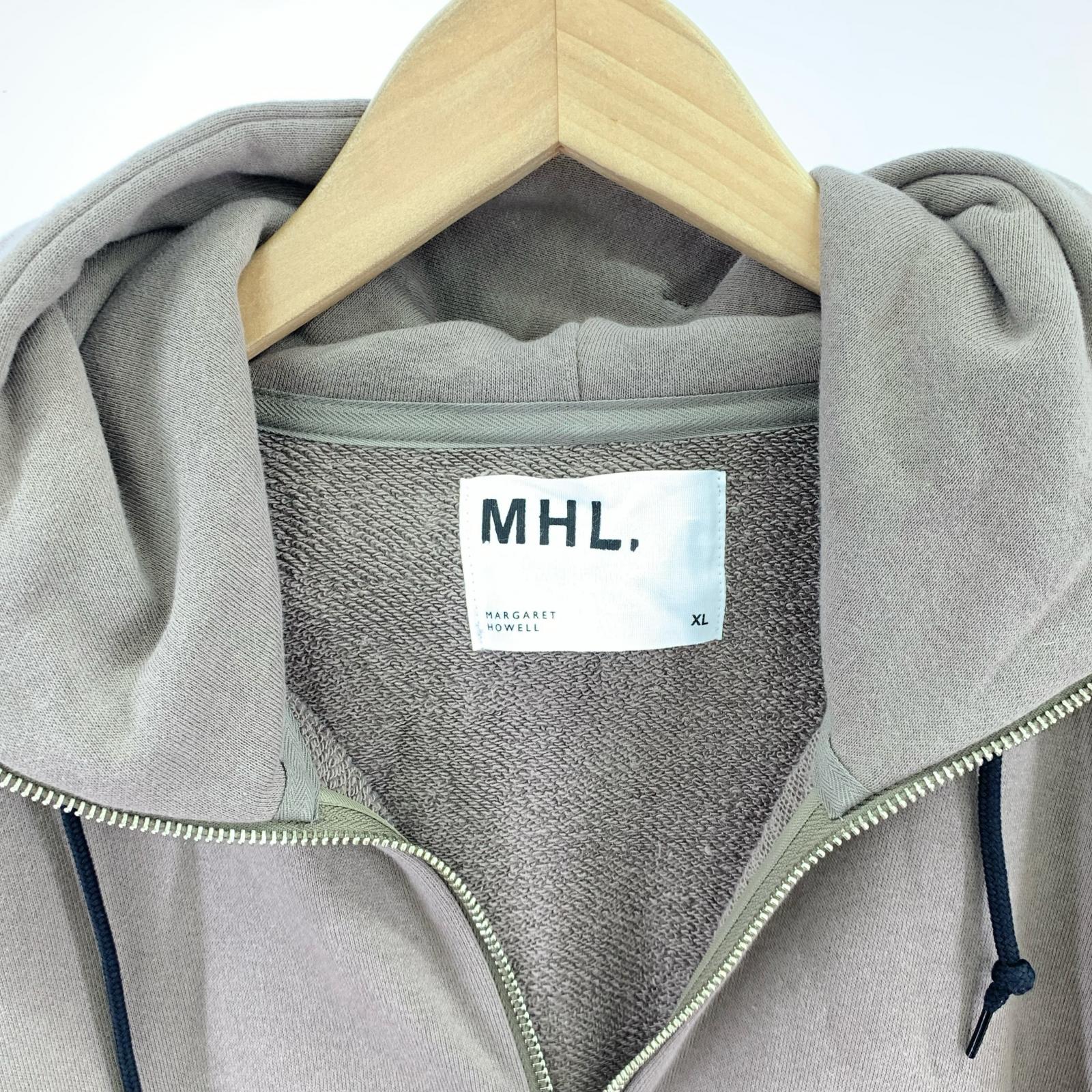パーカー MHL. LIGHT LOOPBACK COTTON TOP 茶 (XL) ブラウン