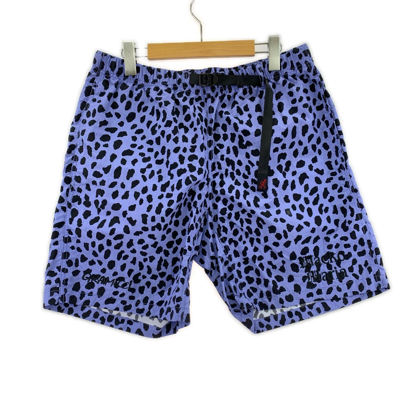 ショートパンツ GRAMICCI レオパード ロゴ ショートパンツ XL 青 ブルー