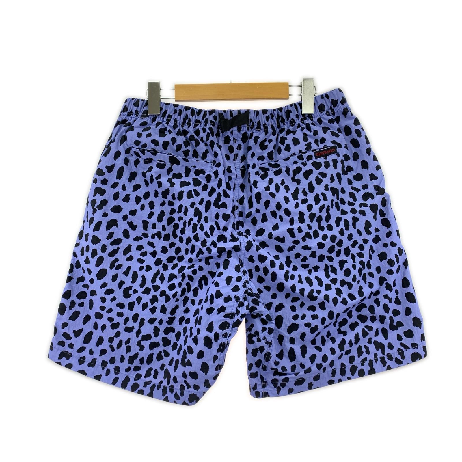 ショートパンツ GRAMICCI レオパード ロゴ ショートパンツ XL 青 ブルー